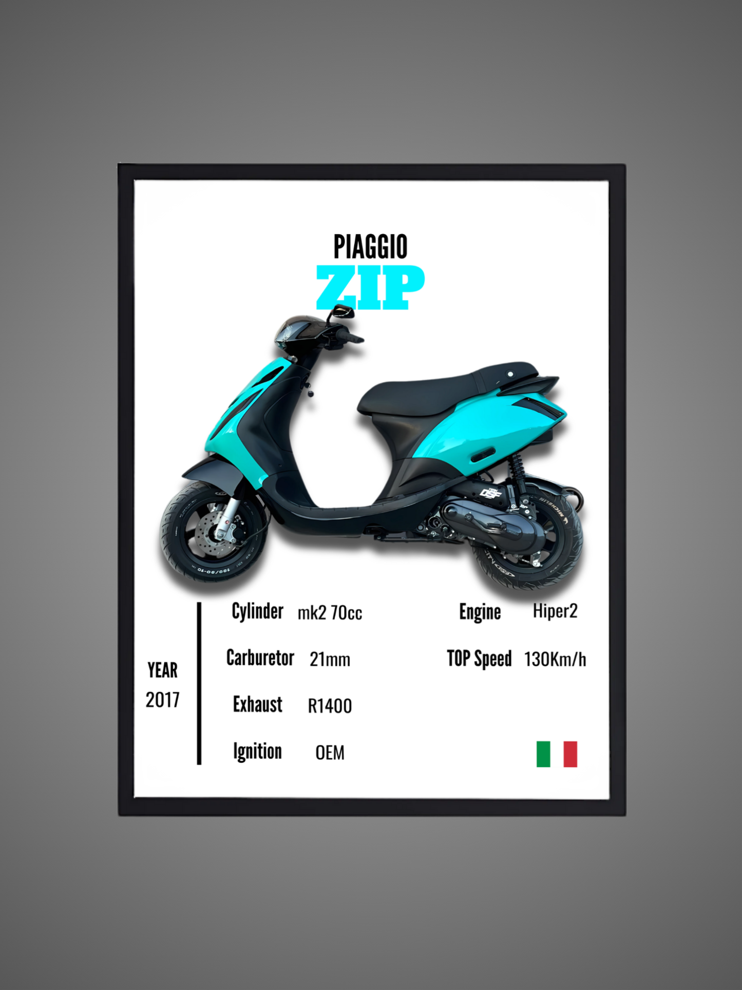Piaggio Zip - Wall Poster