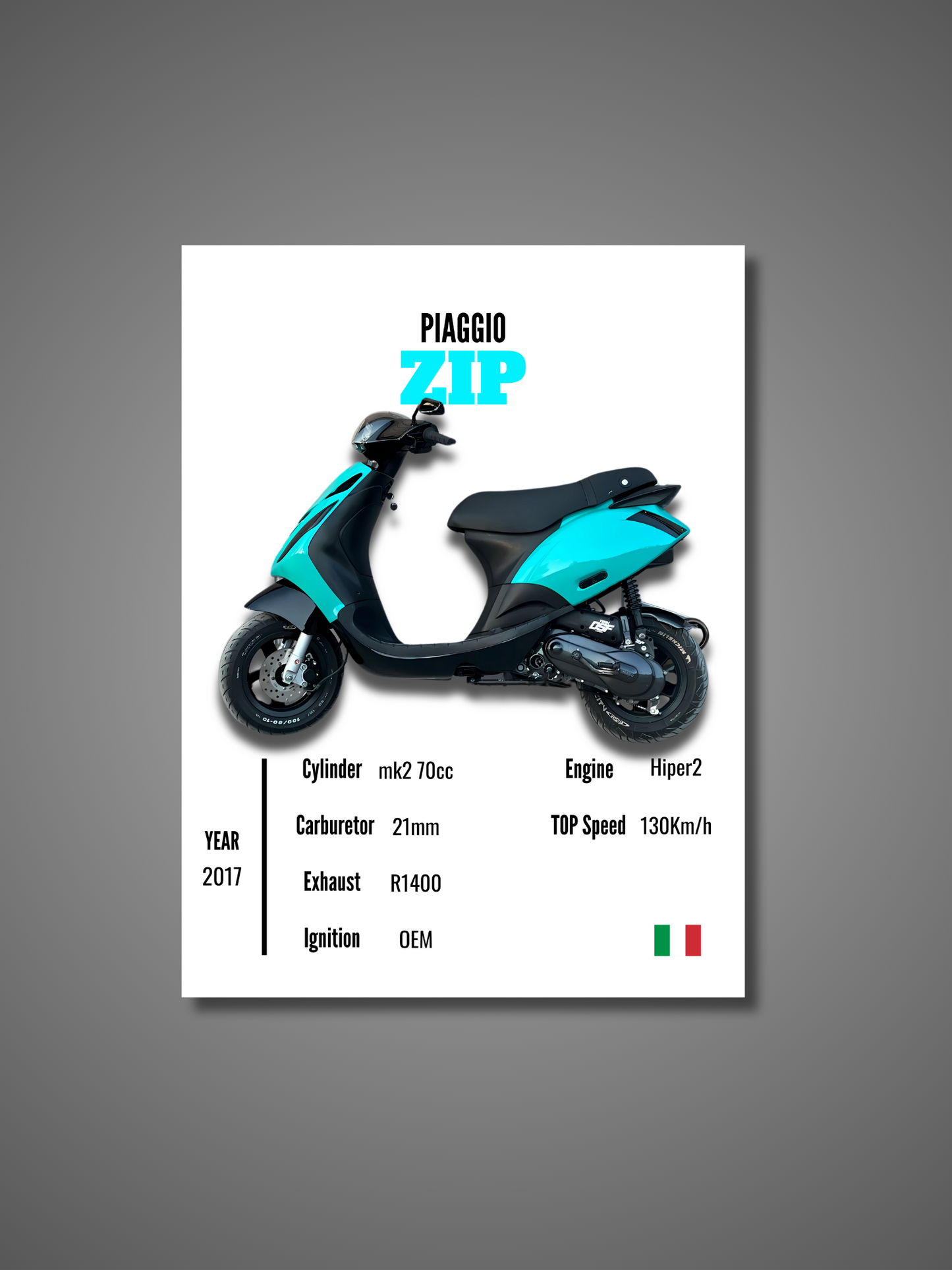 Piaggio Zip - Wall Poster