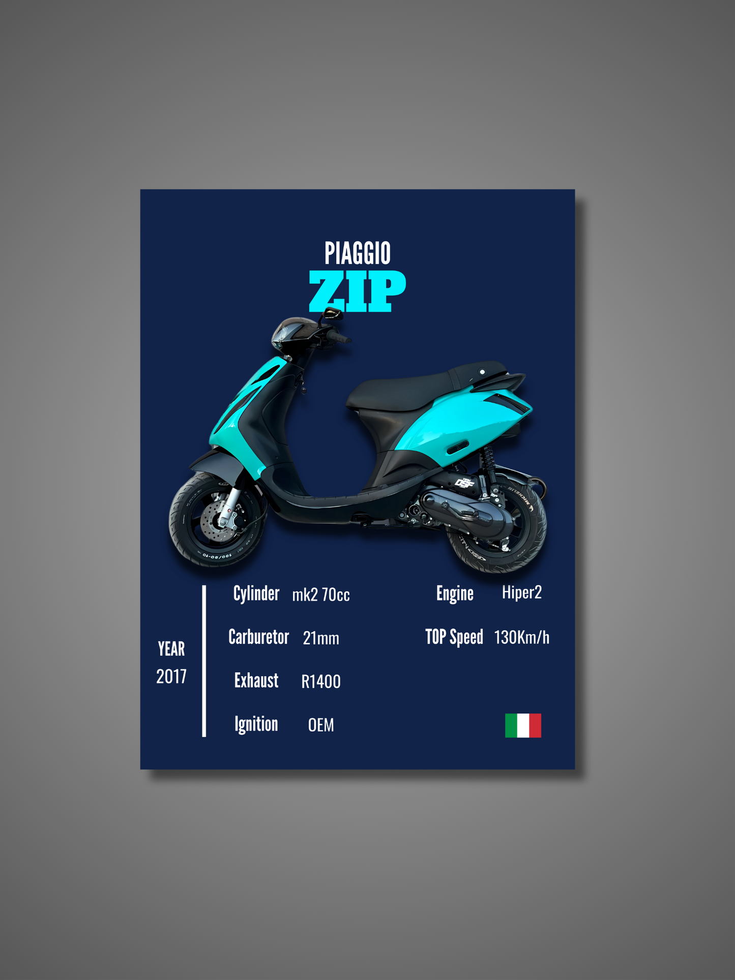 Piaggio Zip - Wall Poster