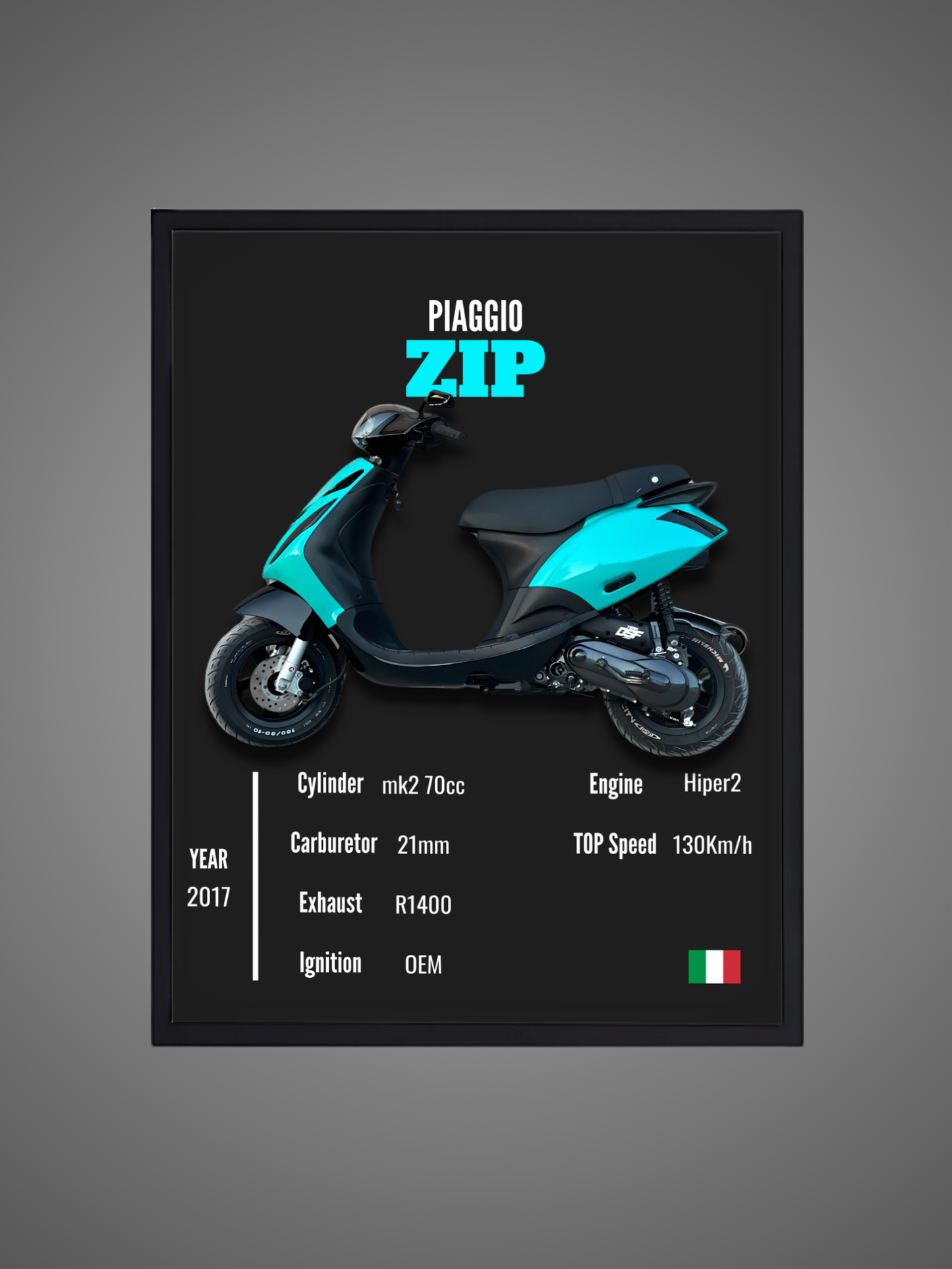 Piaggio Zip - Wall Poster
