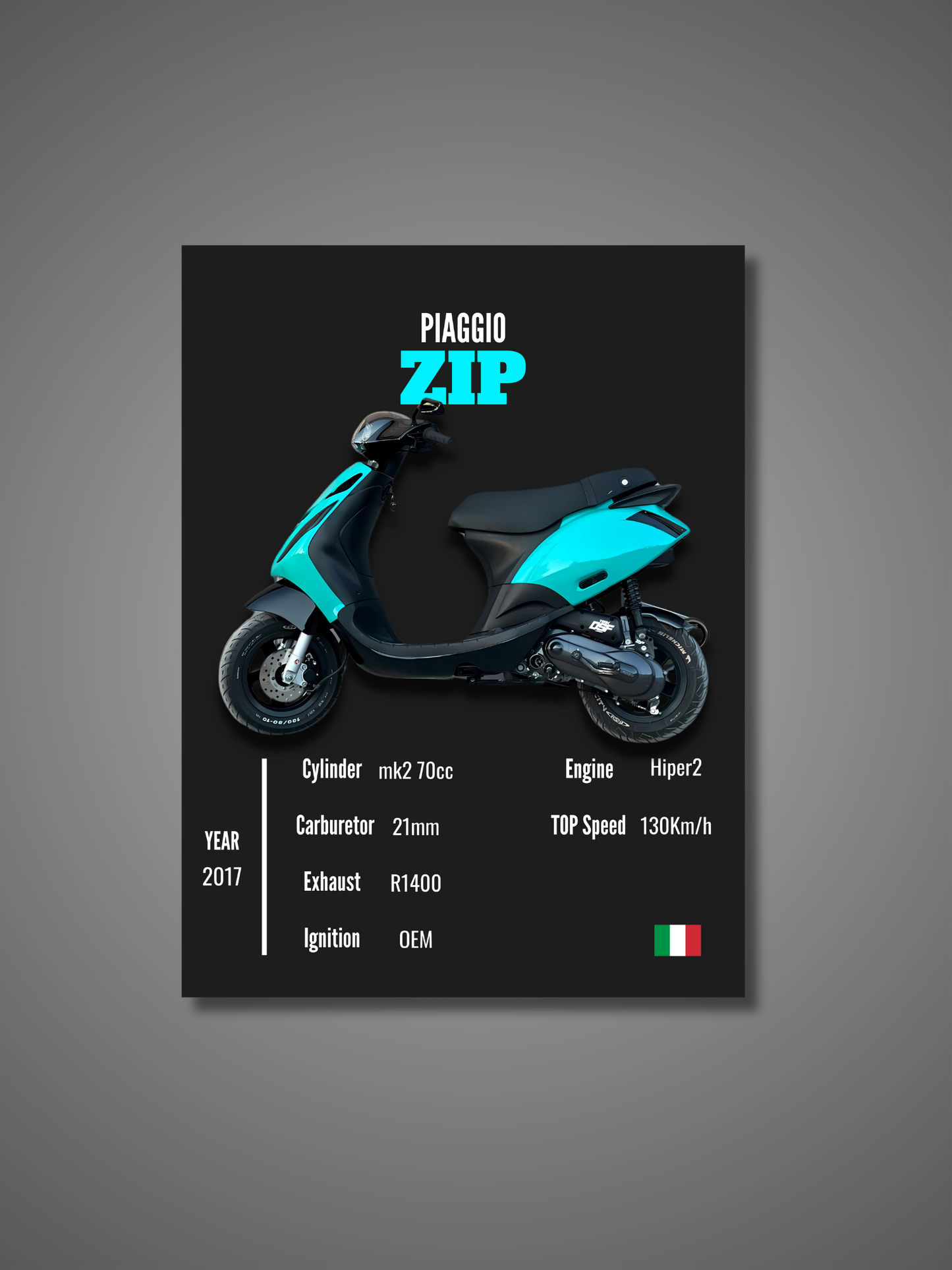 Piaggio Zip - Wall Poster