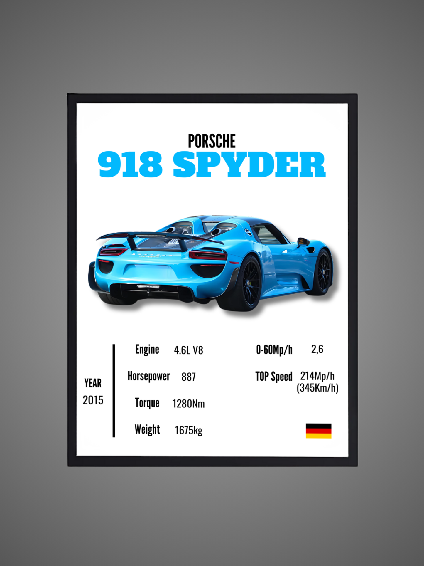 Porsche 918 Spyder - Wall Poster