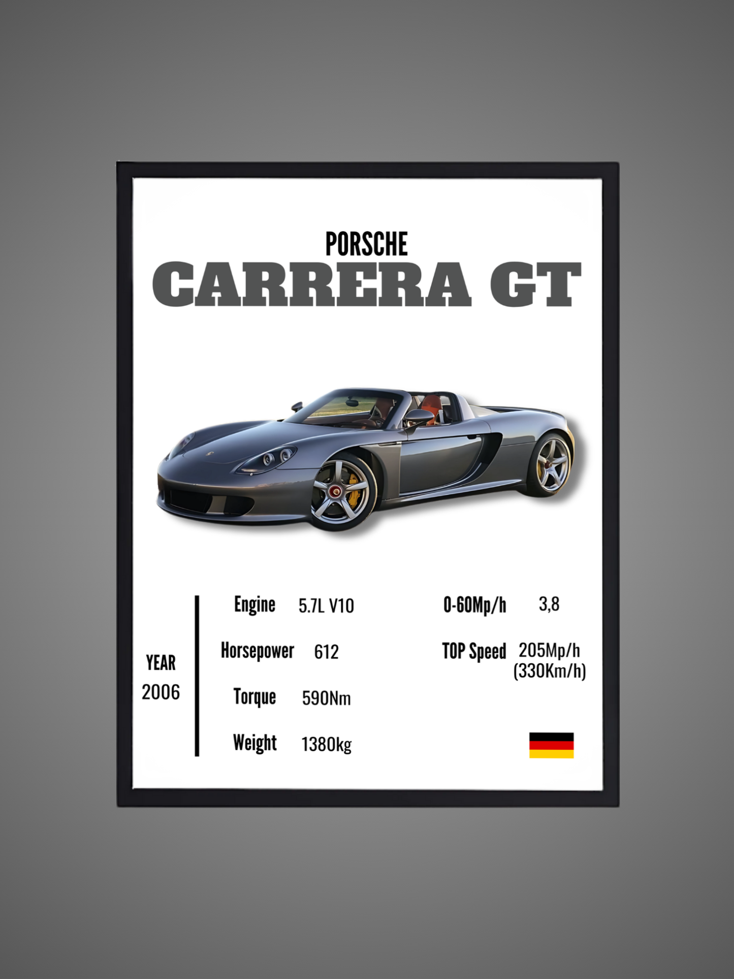 Porsche Carrera GT - Wall Poster