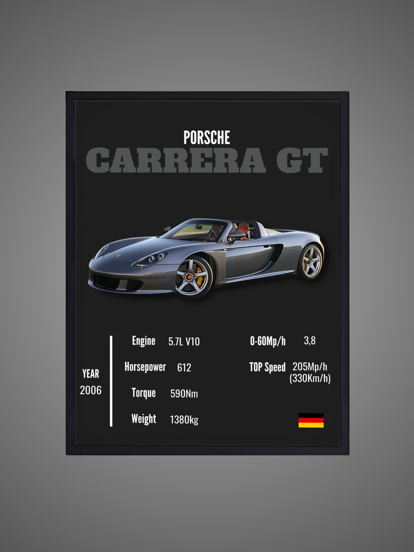 Porsche Carrera GT - Wall Poster