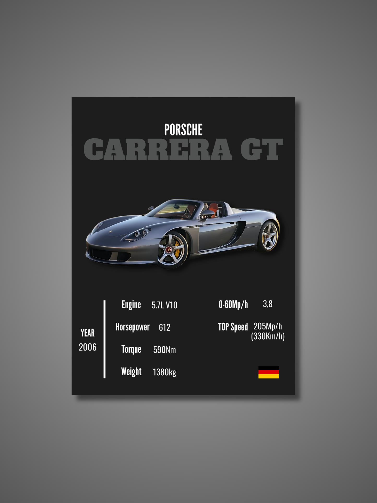 Porsche Carrera GT - Wall Poster