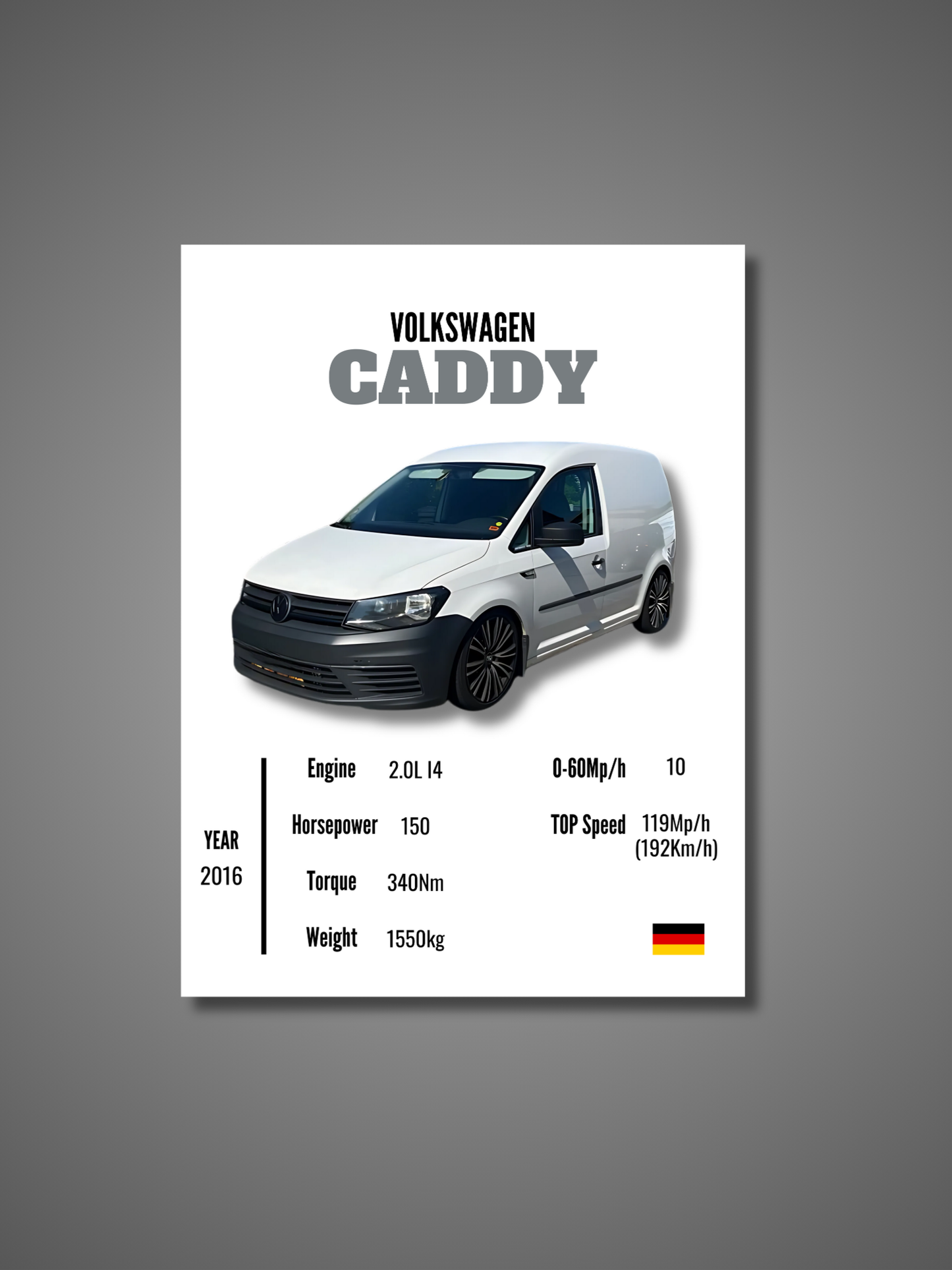 VW Caddy - Wall Poster