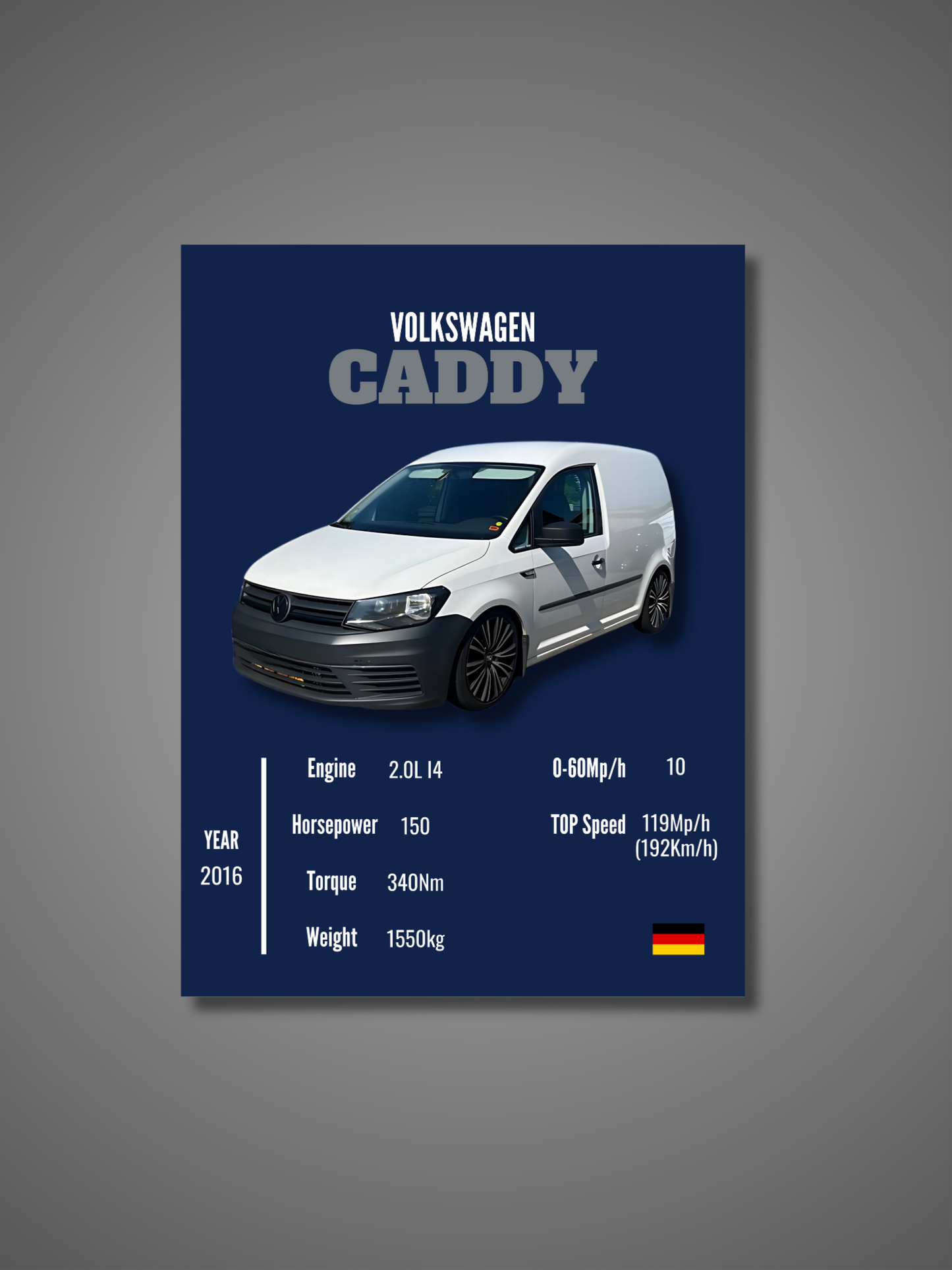 VW Caddy - Wall Poster