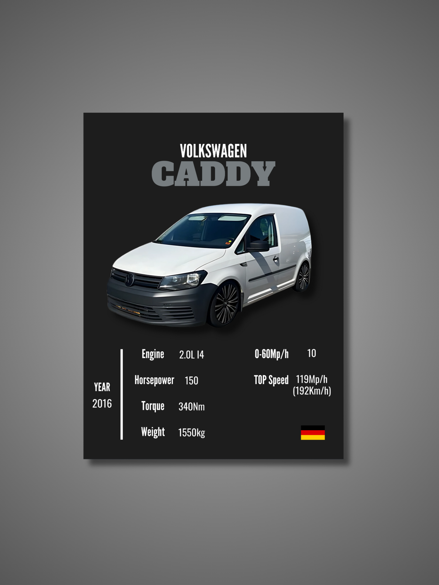 VW Caddy - Wall Poster
