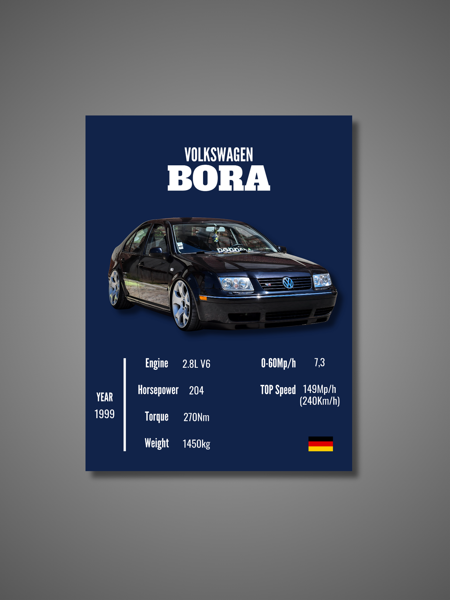 Volkswagen Bora - Wall Poster