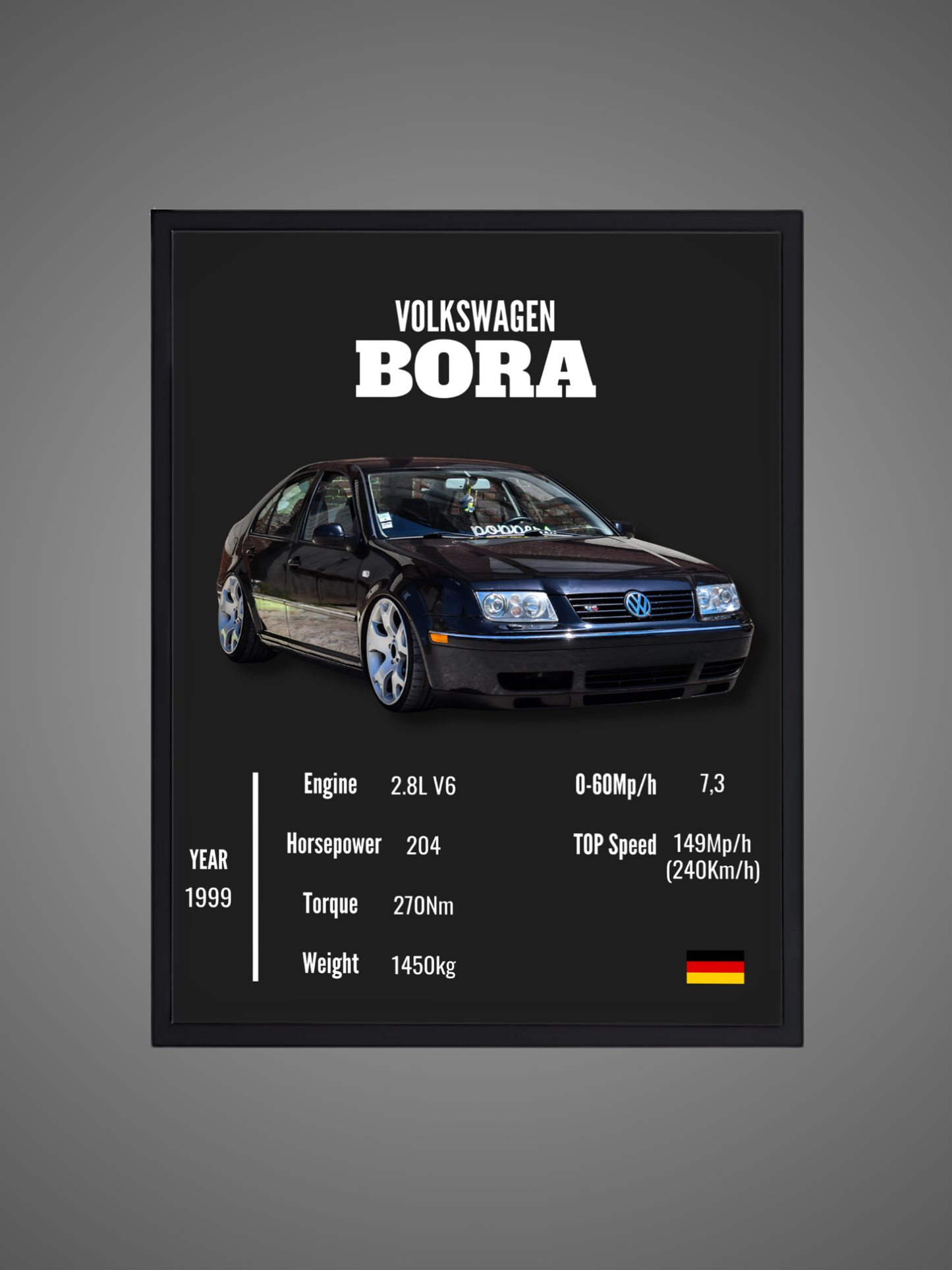 Volkswagen Bora - Wall Poster