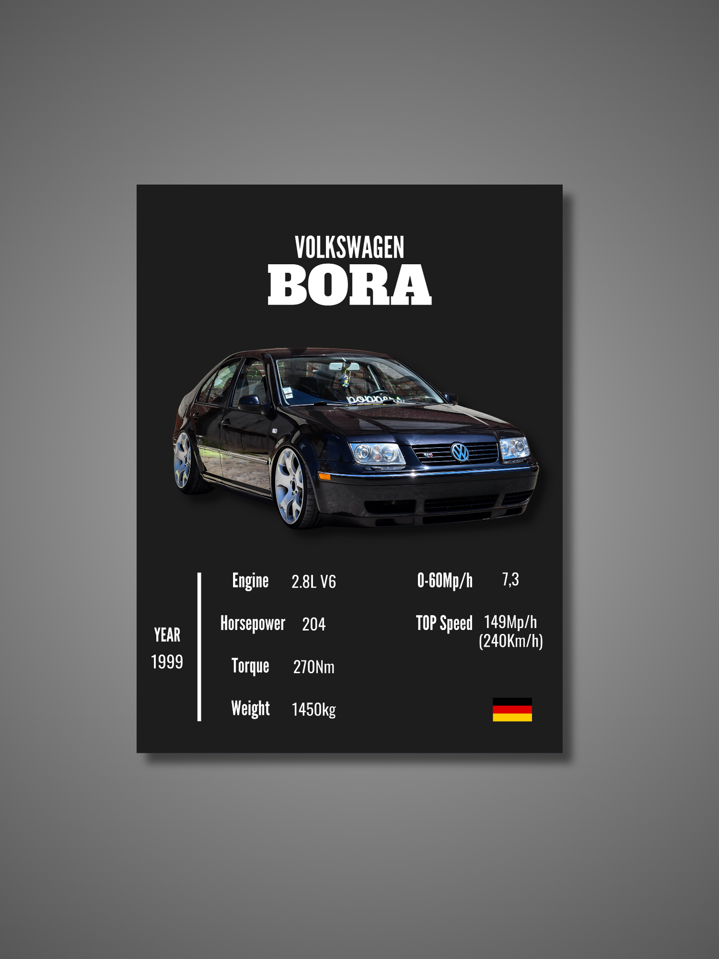 Volkswagen Bora - Wall Poster
