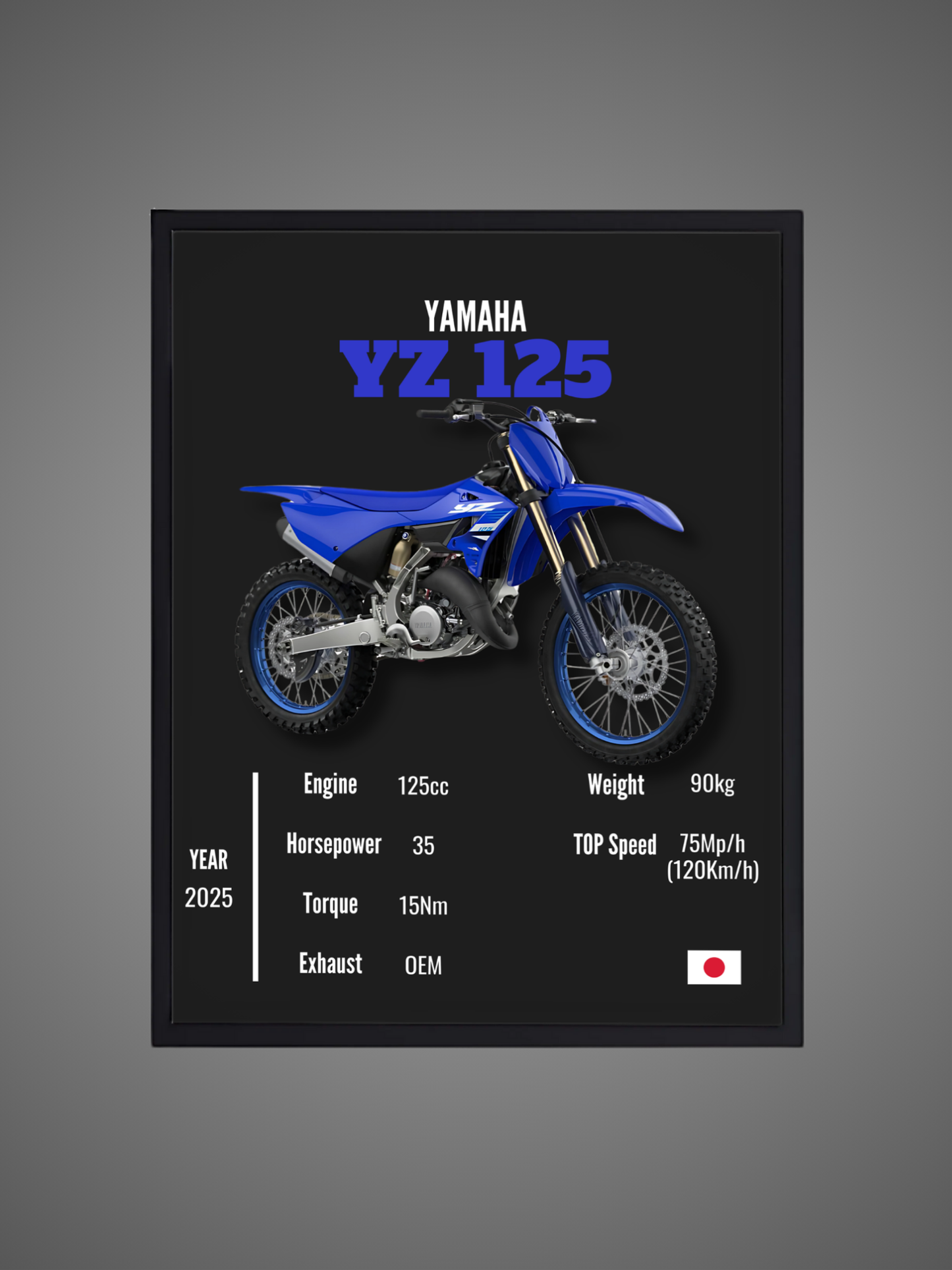 Yamaha YZ 125 - Wall Poster