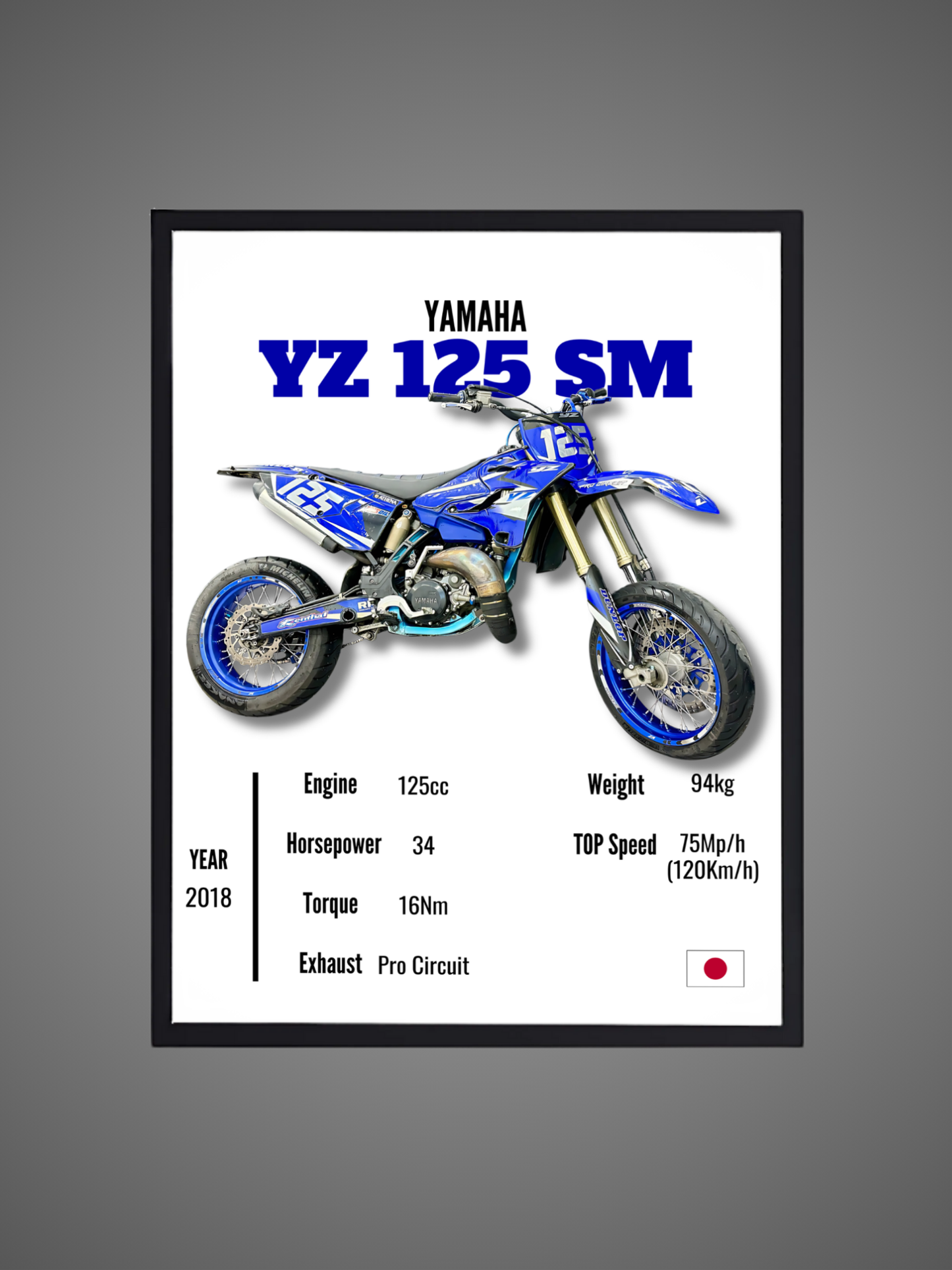 Yamaha YZ 125 SM - Wall Poster