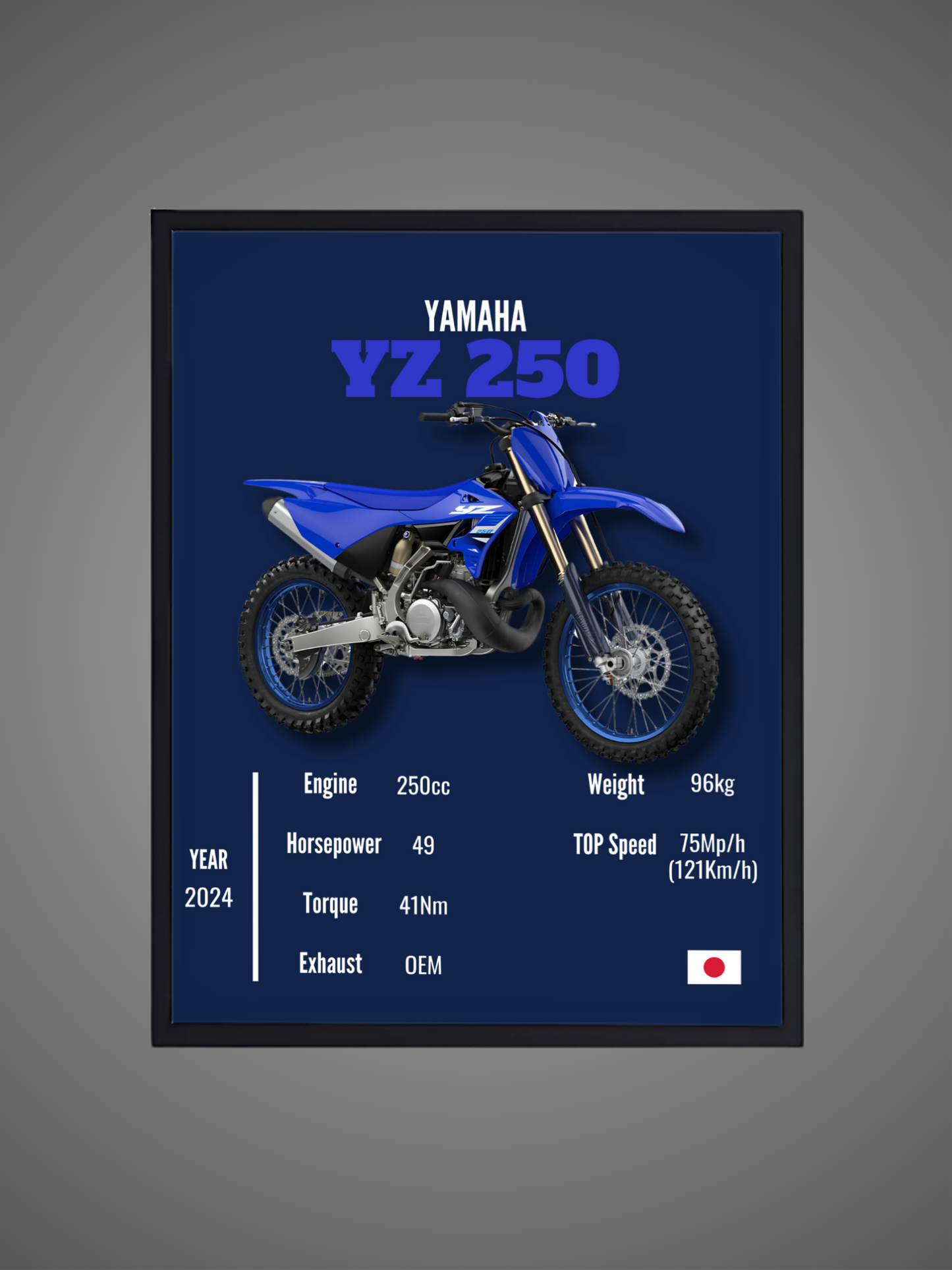 Yamaha YZ 250 - Wall Poster