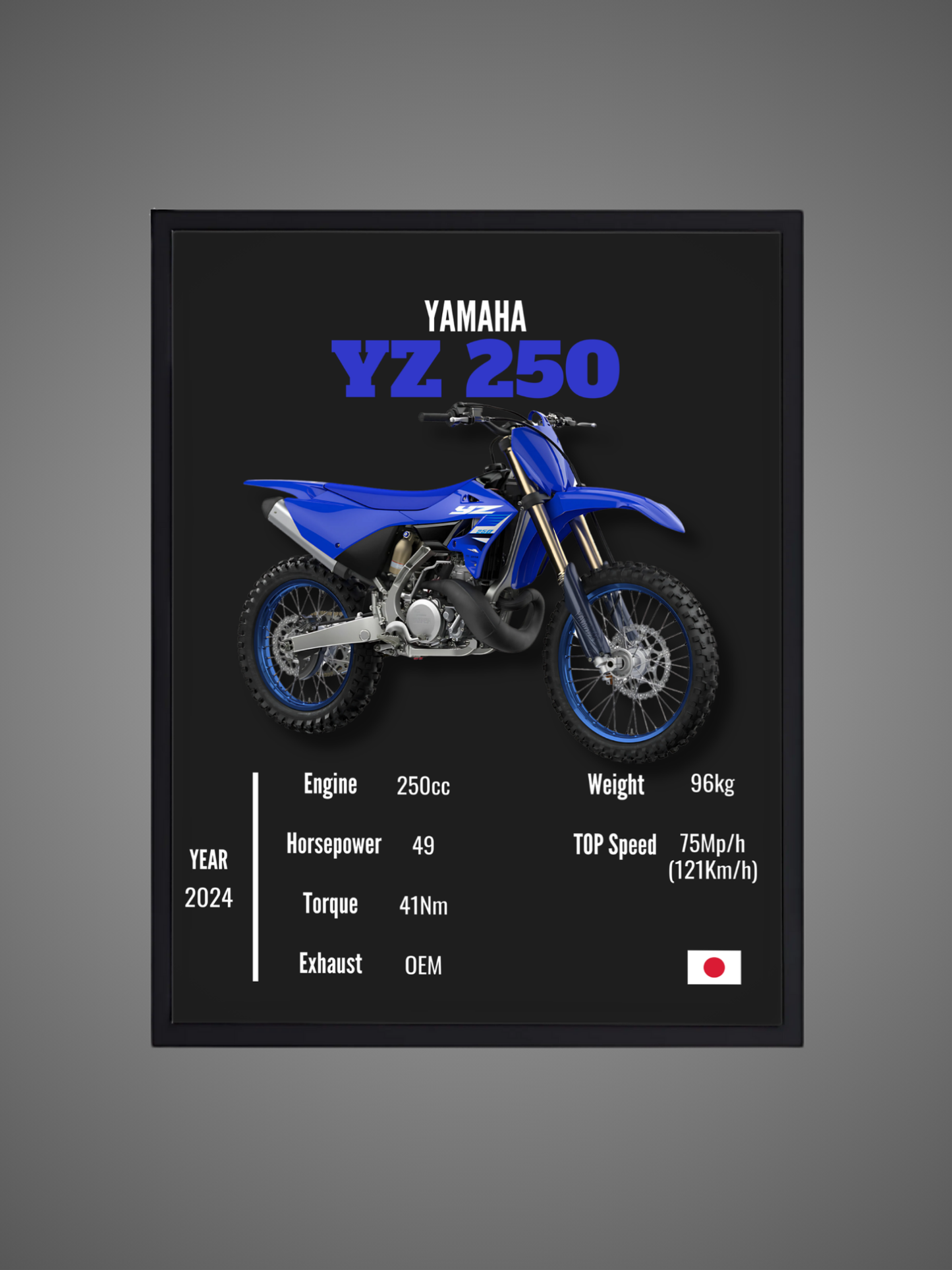 Yamaha YZ 250 - Wall Poster