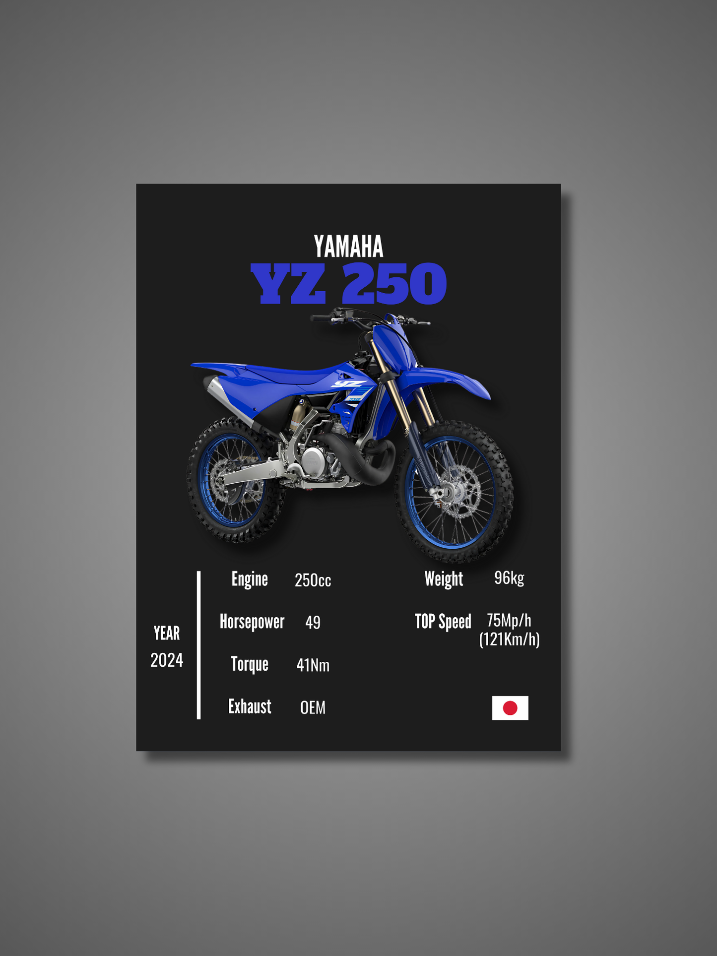 Yamaha YZ 250 - Wall Poster