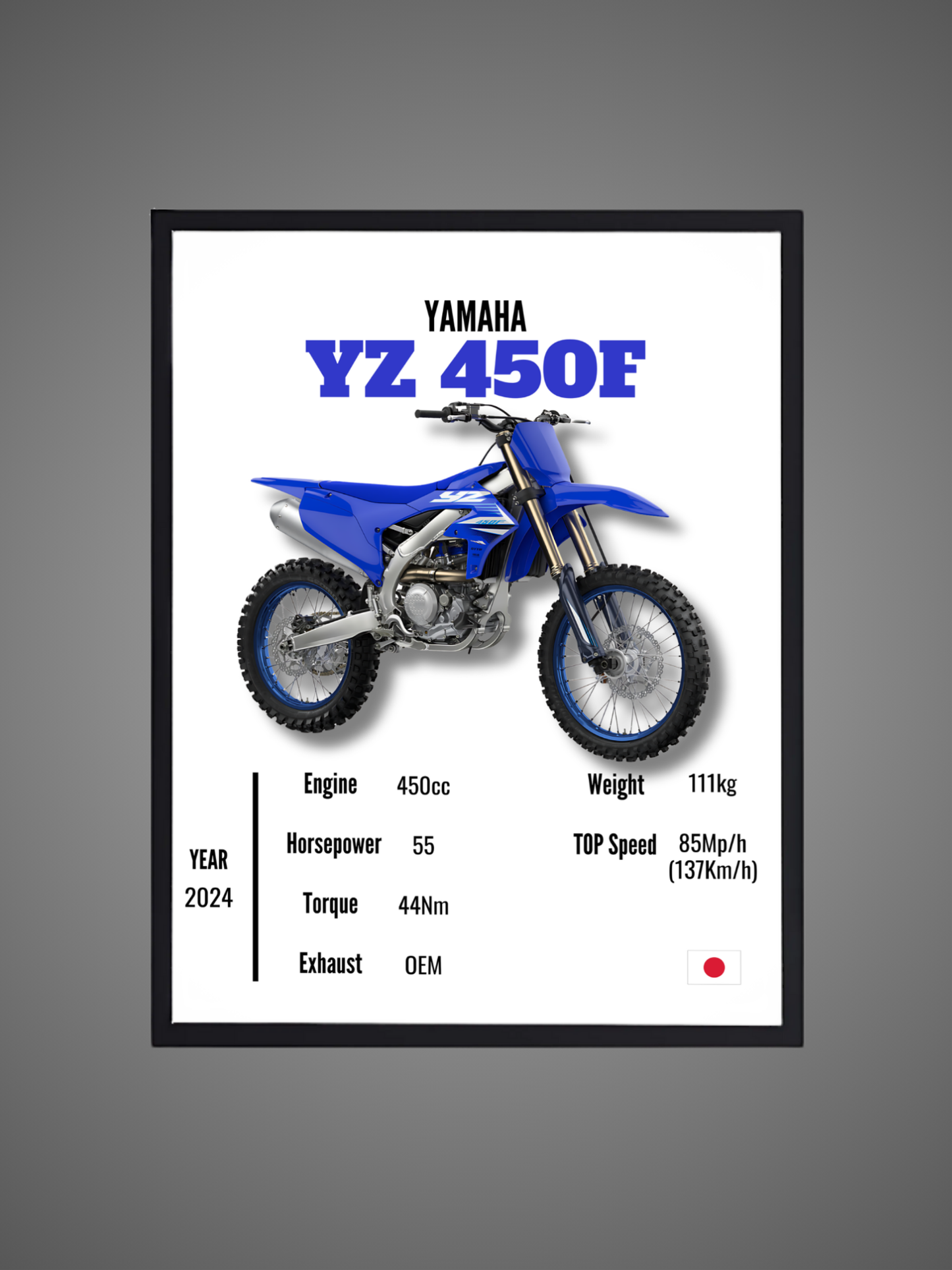Yamaha YZ 450F - Wall Poster