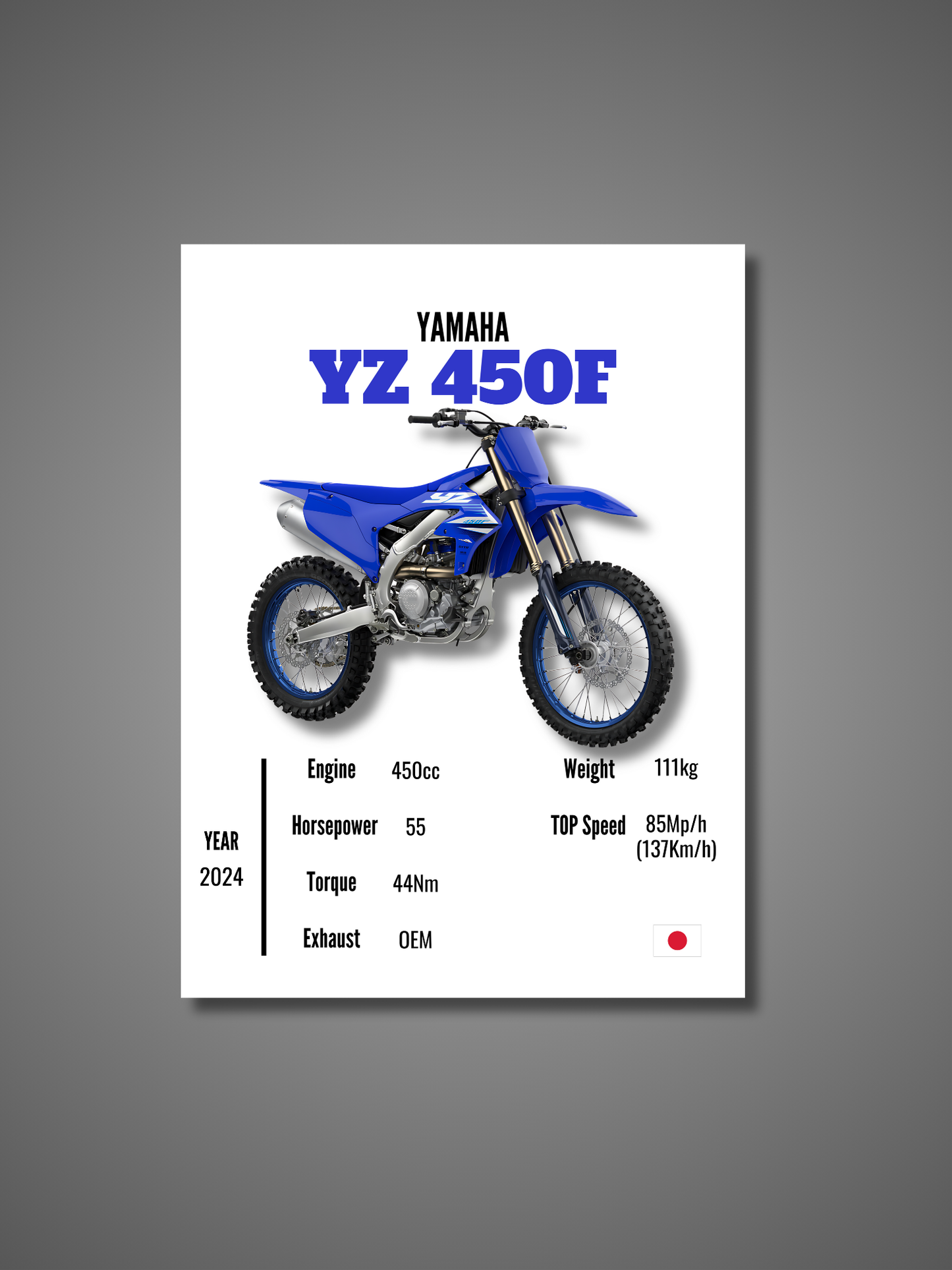 Yamaha YZ 450F - Wall Poster