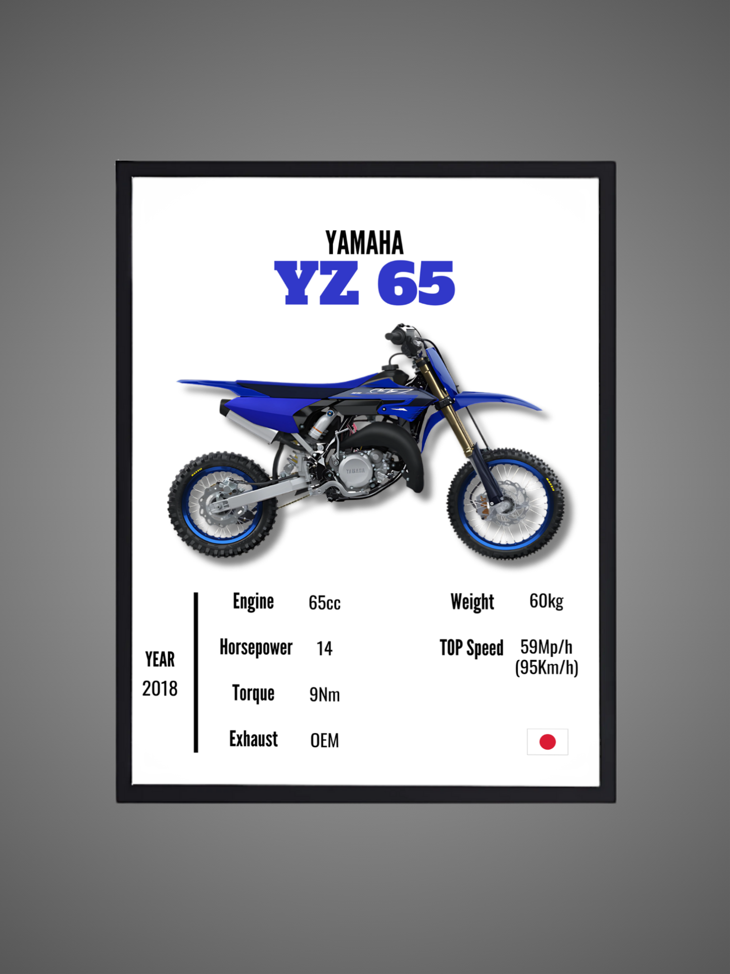 Yamaha YZ 65 - Wall Poster