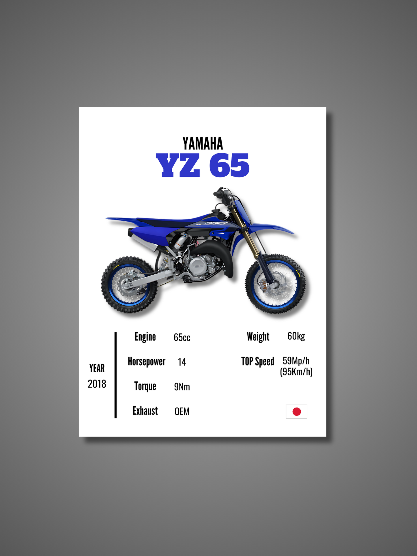 Yamaha YZ 65 - Wall Poster