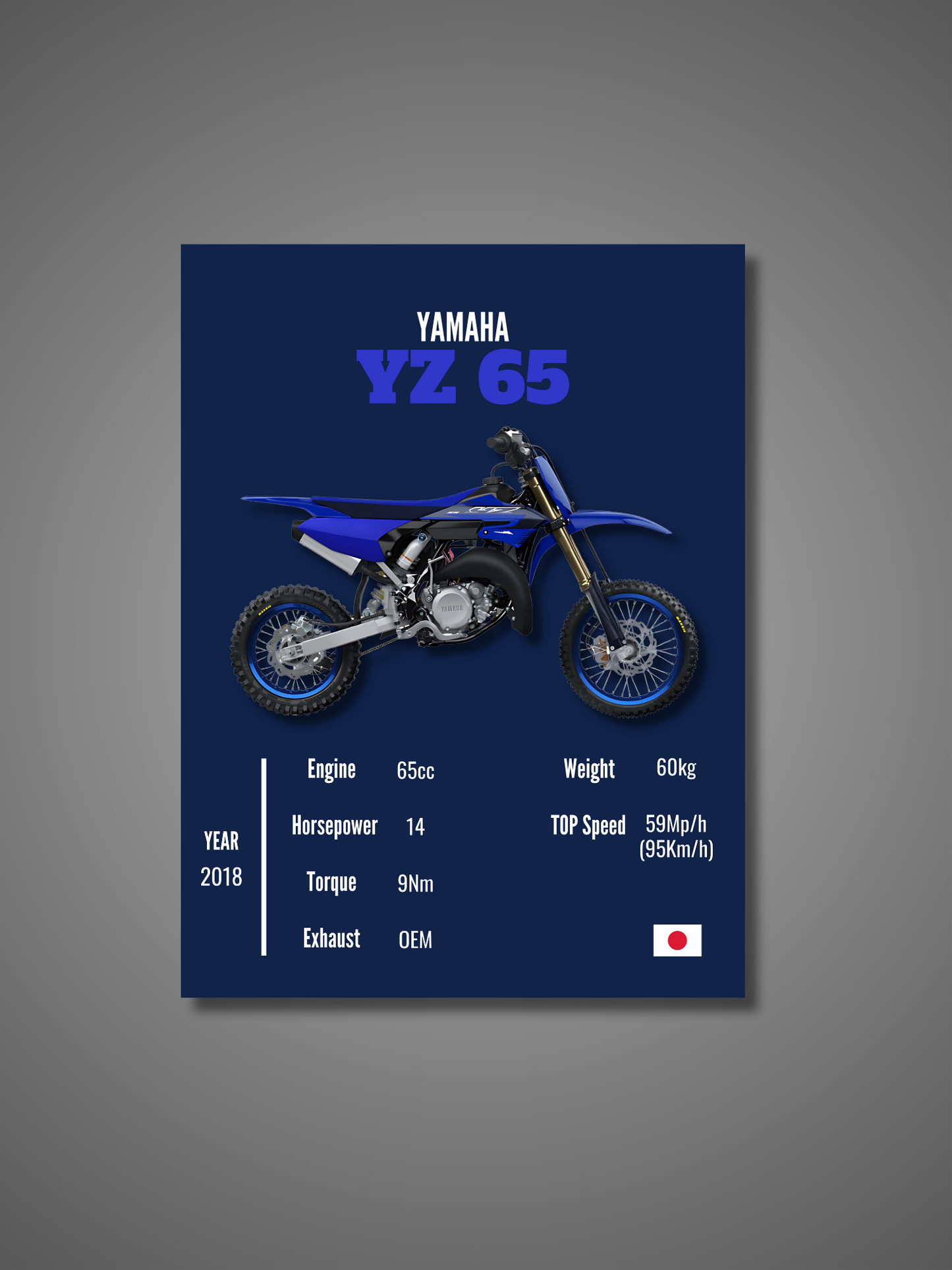 Yamaha YZ 65 - Wall Poster
