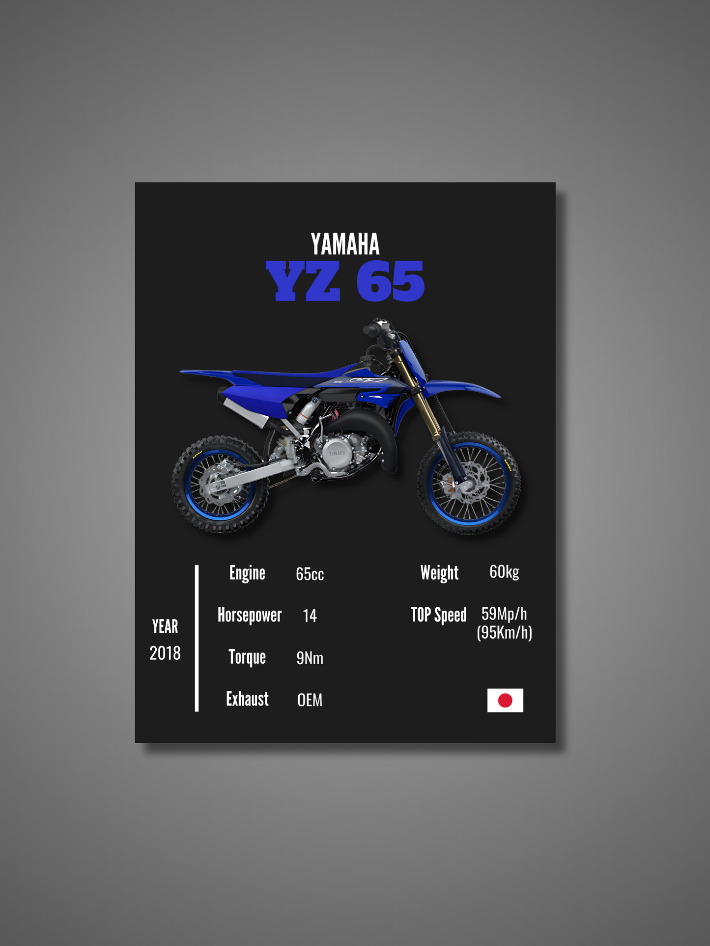 Yamaha YZ 65 - Wall Poster