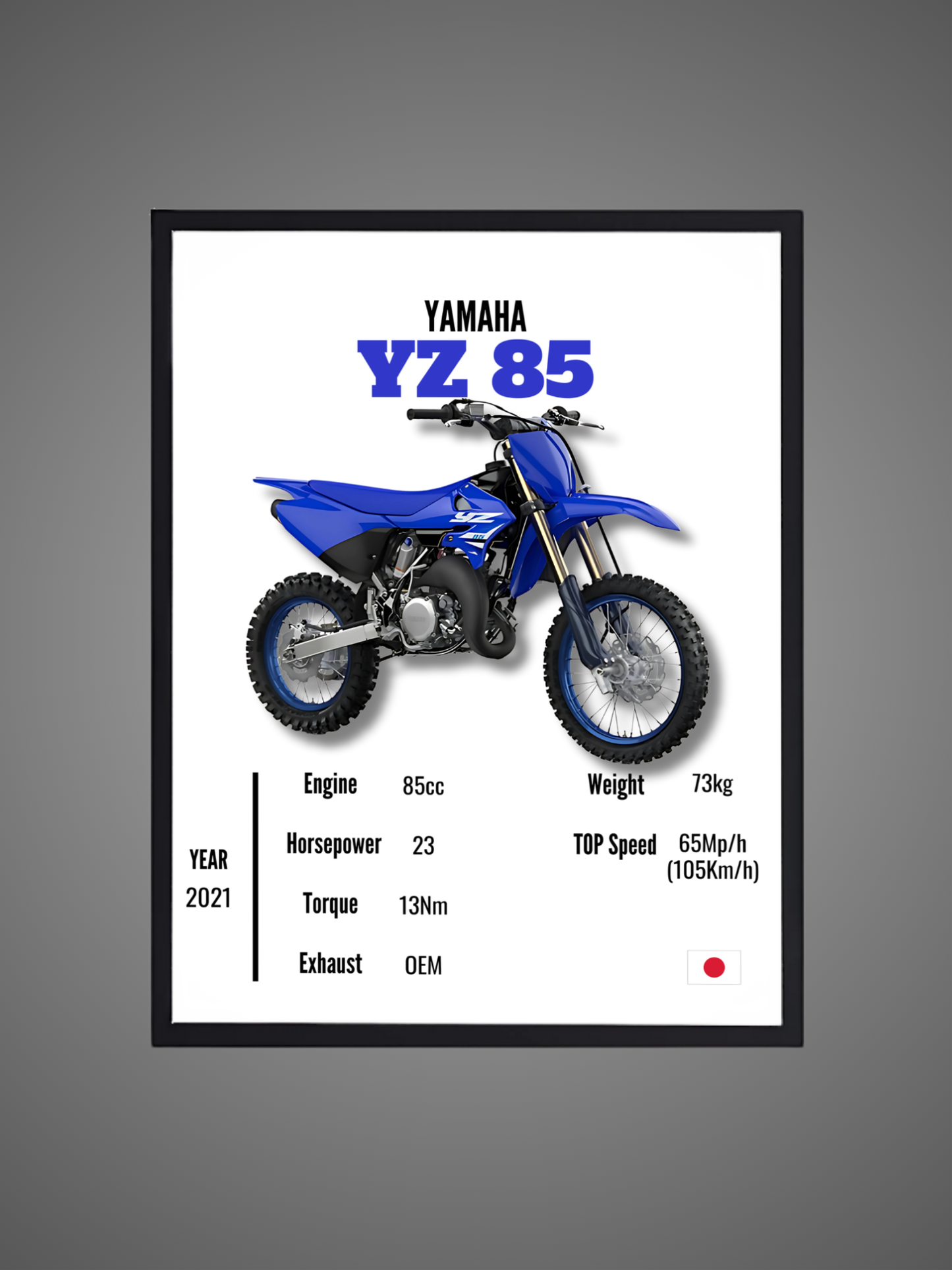 Yamaha YZ 85 - Wall Poster