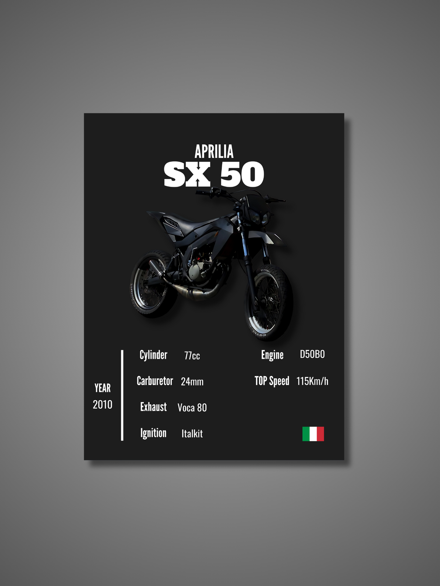 Aprilia SX 50 - Wall Poster