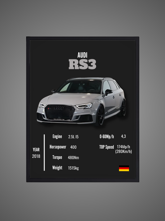 Audi RS3 - Wall Poster
