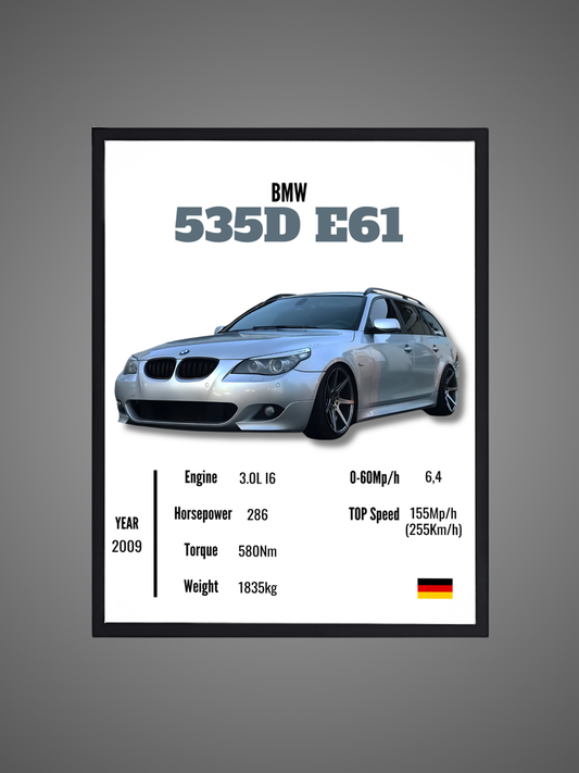 BMW 535D E61 - Wall Poster