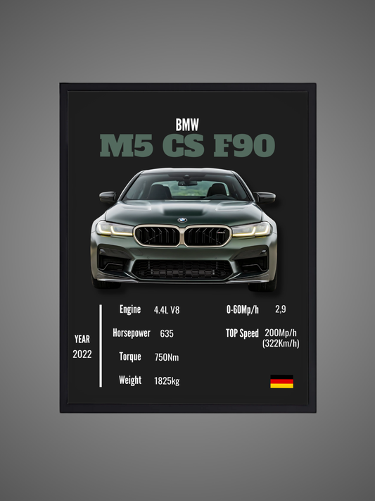 BMW M5 CS F90 - Wall Poster