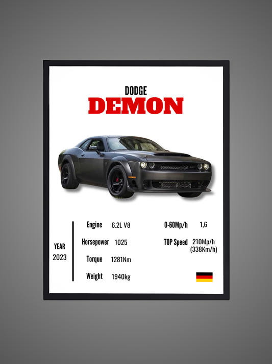 Dogde Demon - Wall Poster
