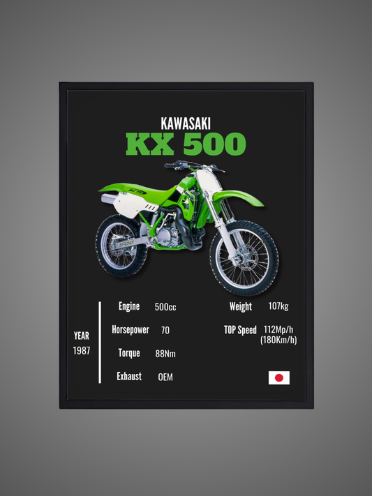 Kawasaki KX 500 - Wall Poster