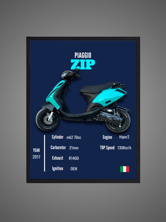 Piaggio Zip - Wall Poster