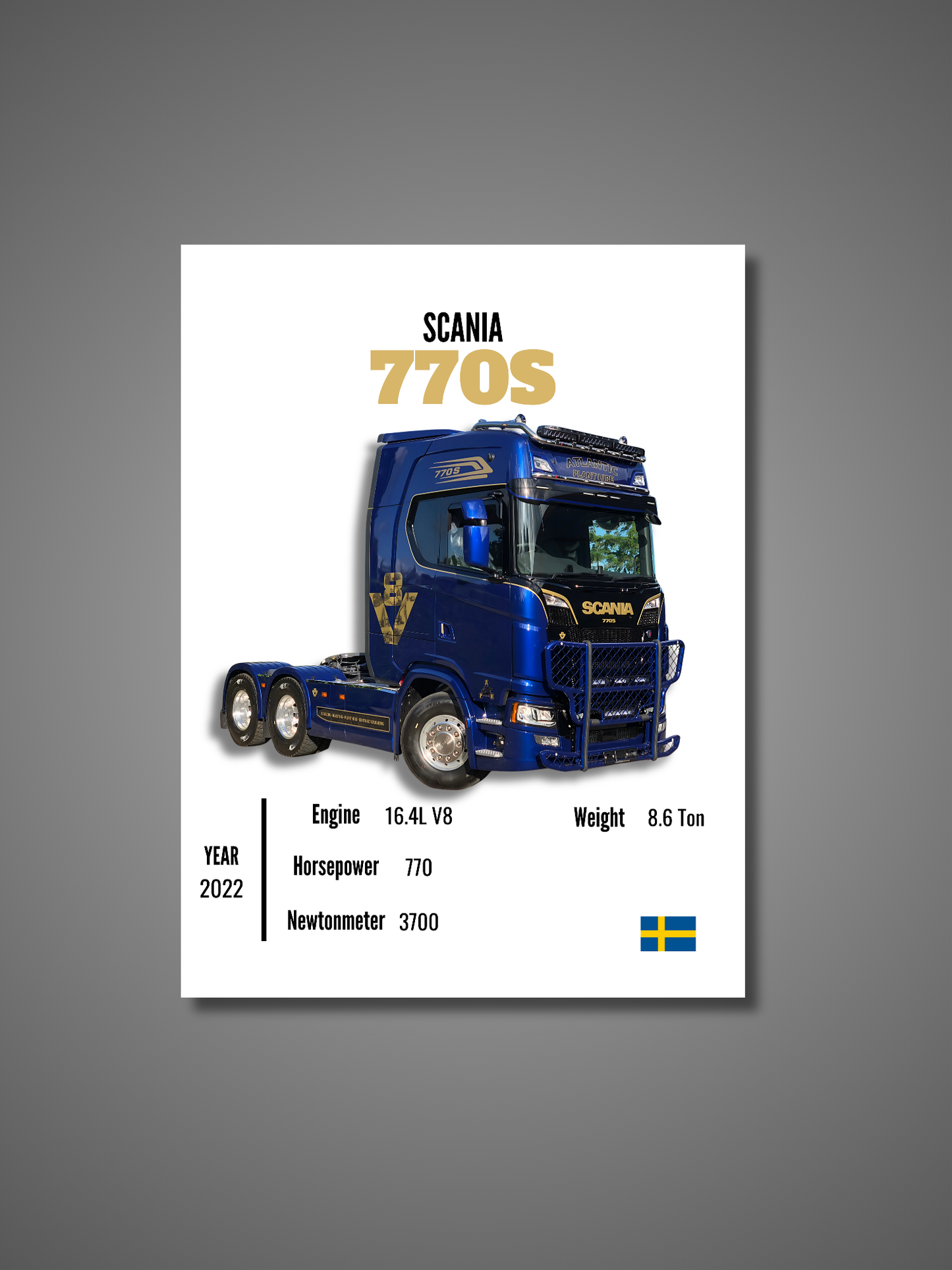 Scania 770S - Wall Poster
