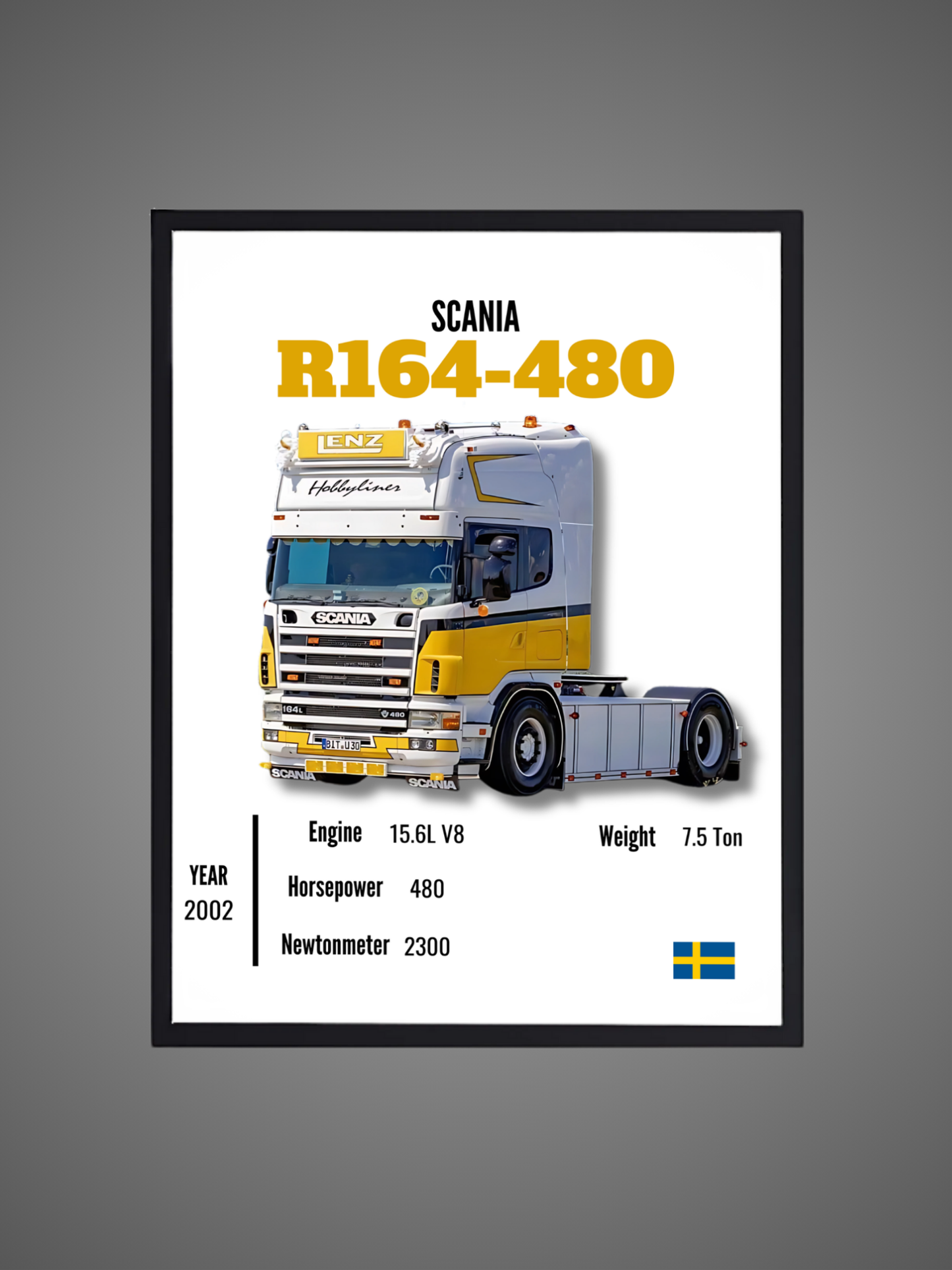 Scania R164-480 - Wall Poster