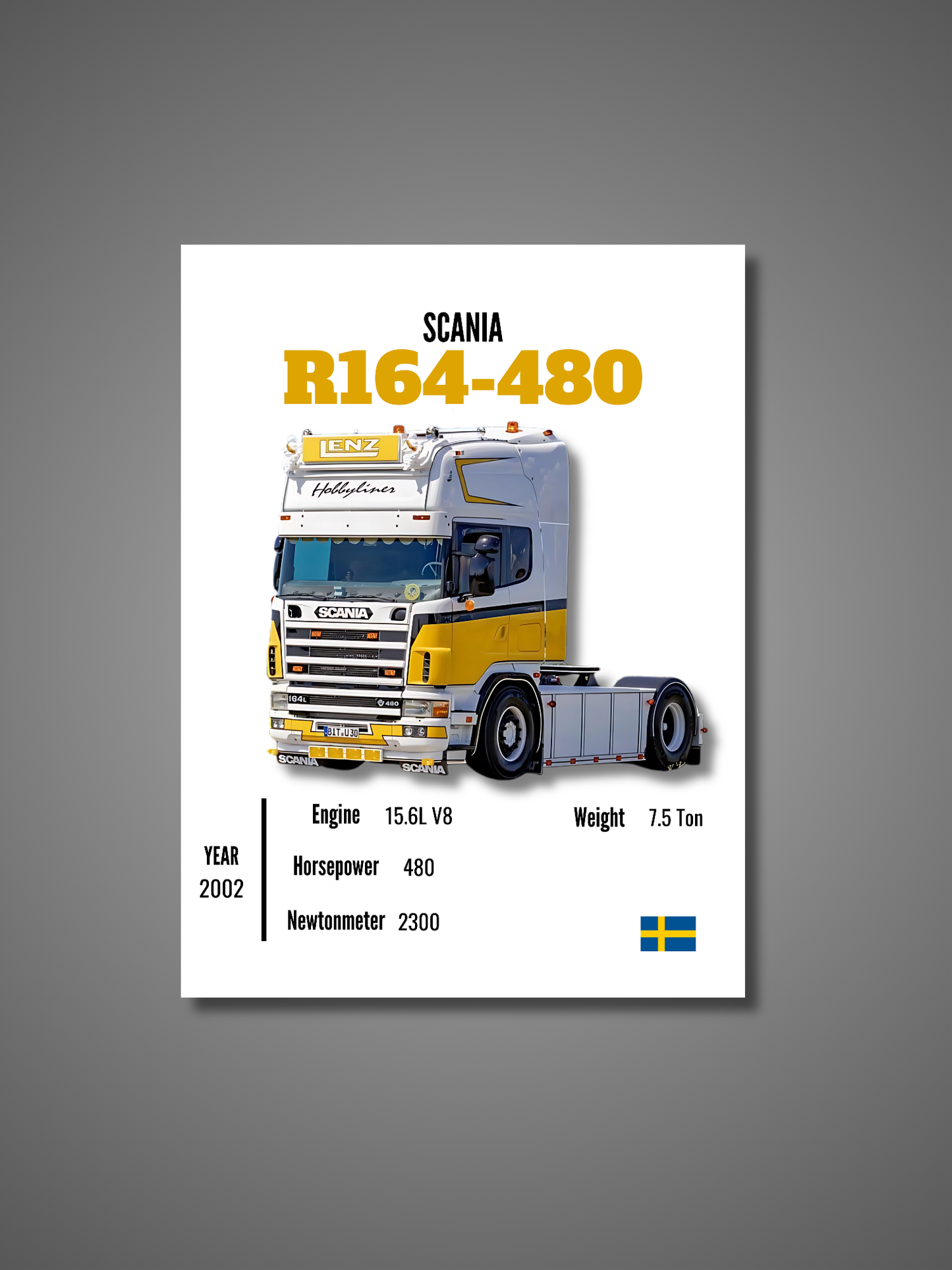 Scania R164-480 - Wall Poster