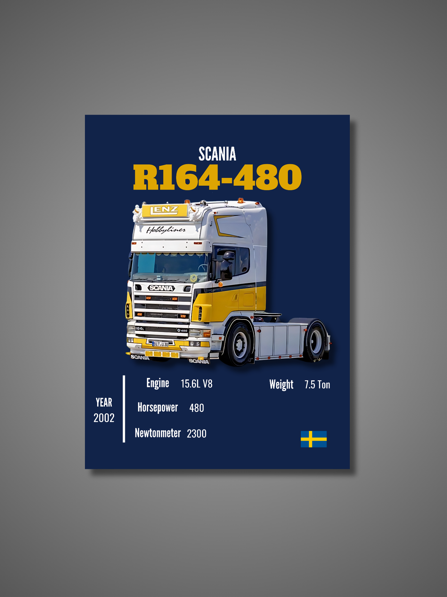 Scania R164-480 - Wall Poster