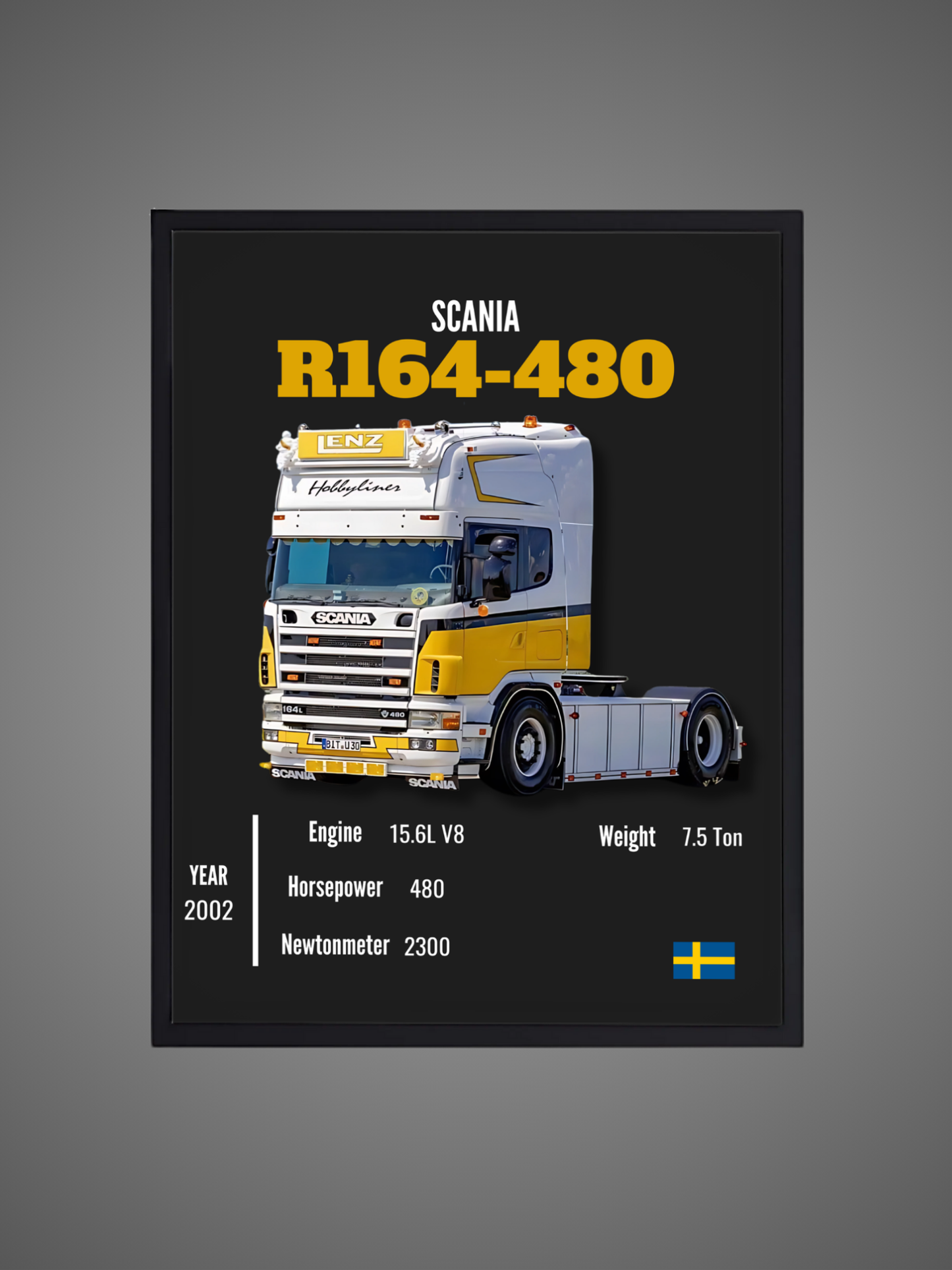 Scania R164-480 - Wall Poster