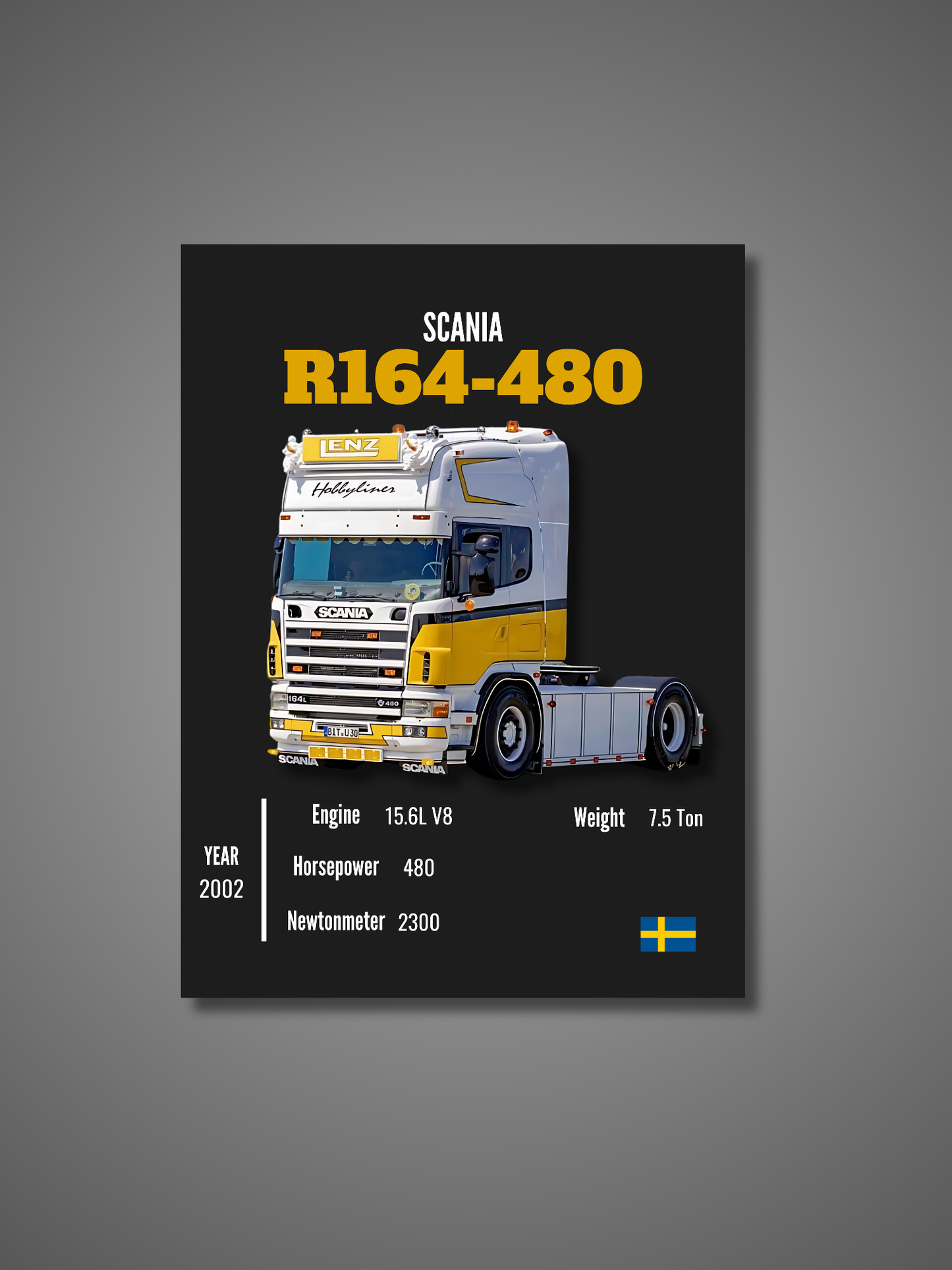 Scania R164-480 - Wall Poster