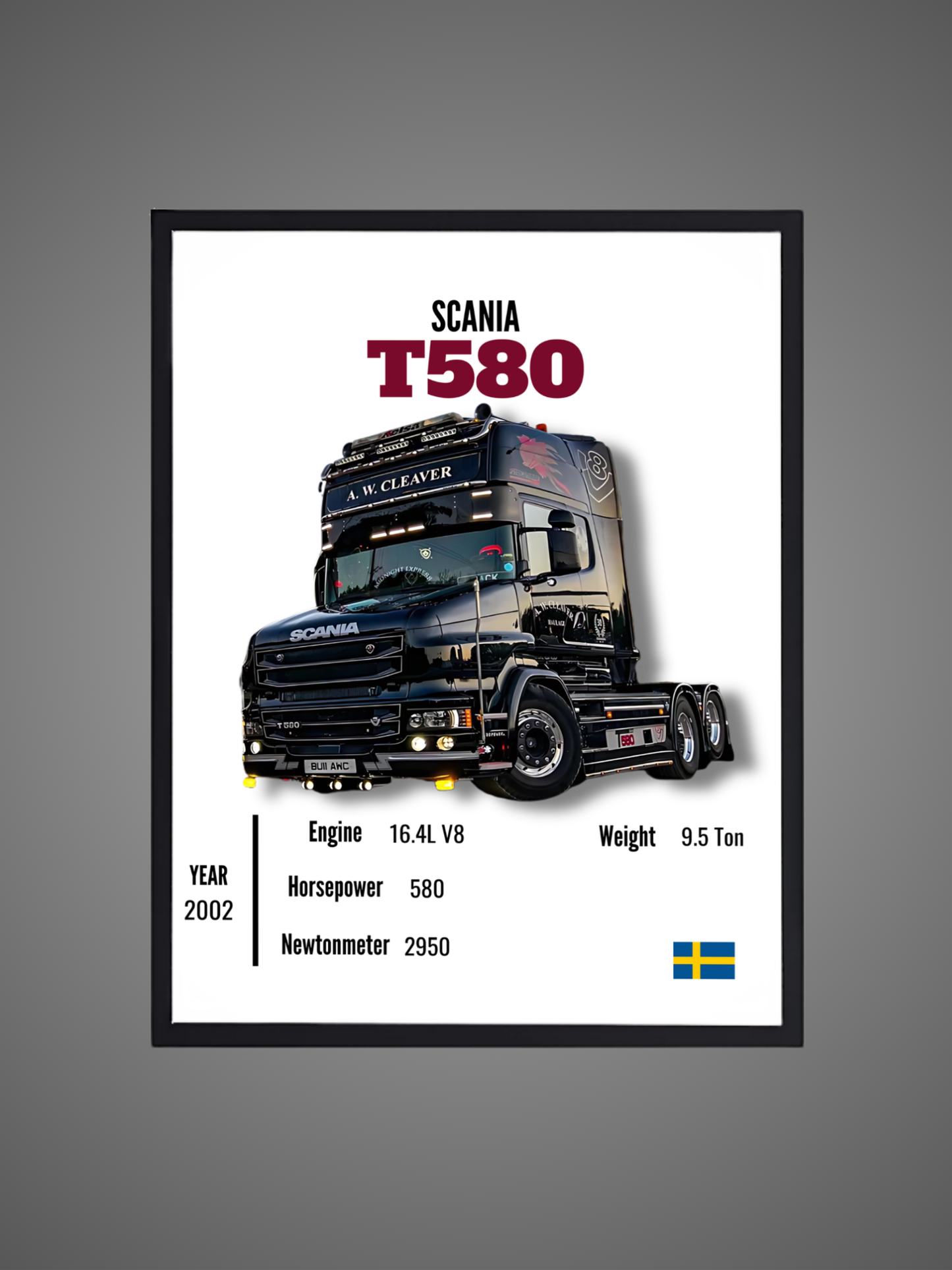 Scania T580 - Wall Poster