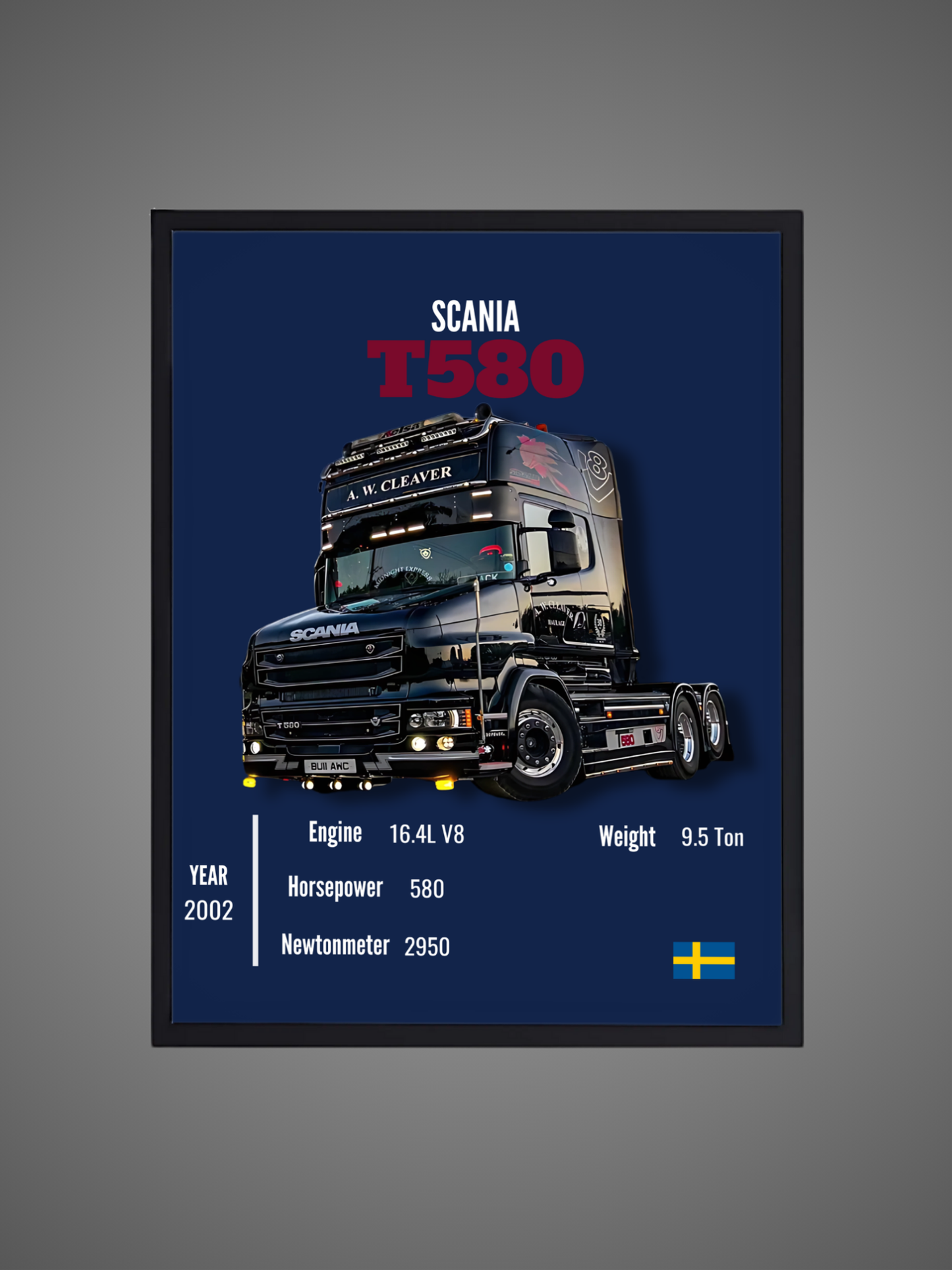 Scania T580 - Wall Poster