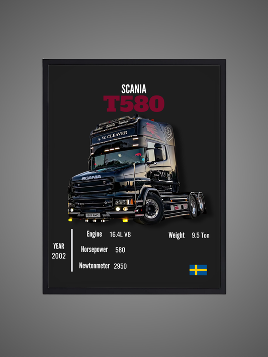Scania T580 - Wall Poster
