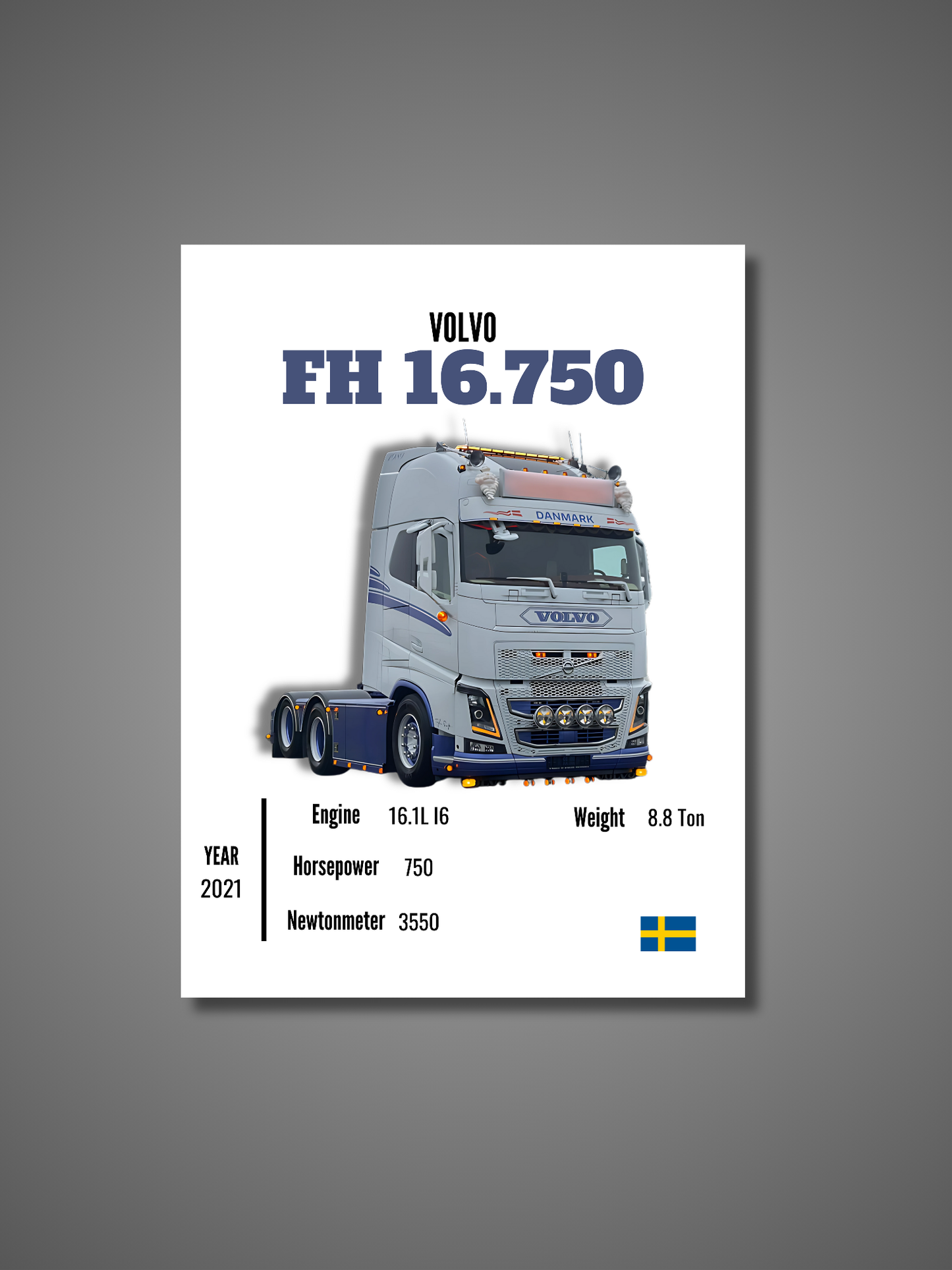 Volvo FH 16.750 - Wall Poster