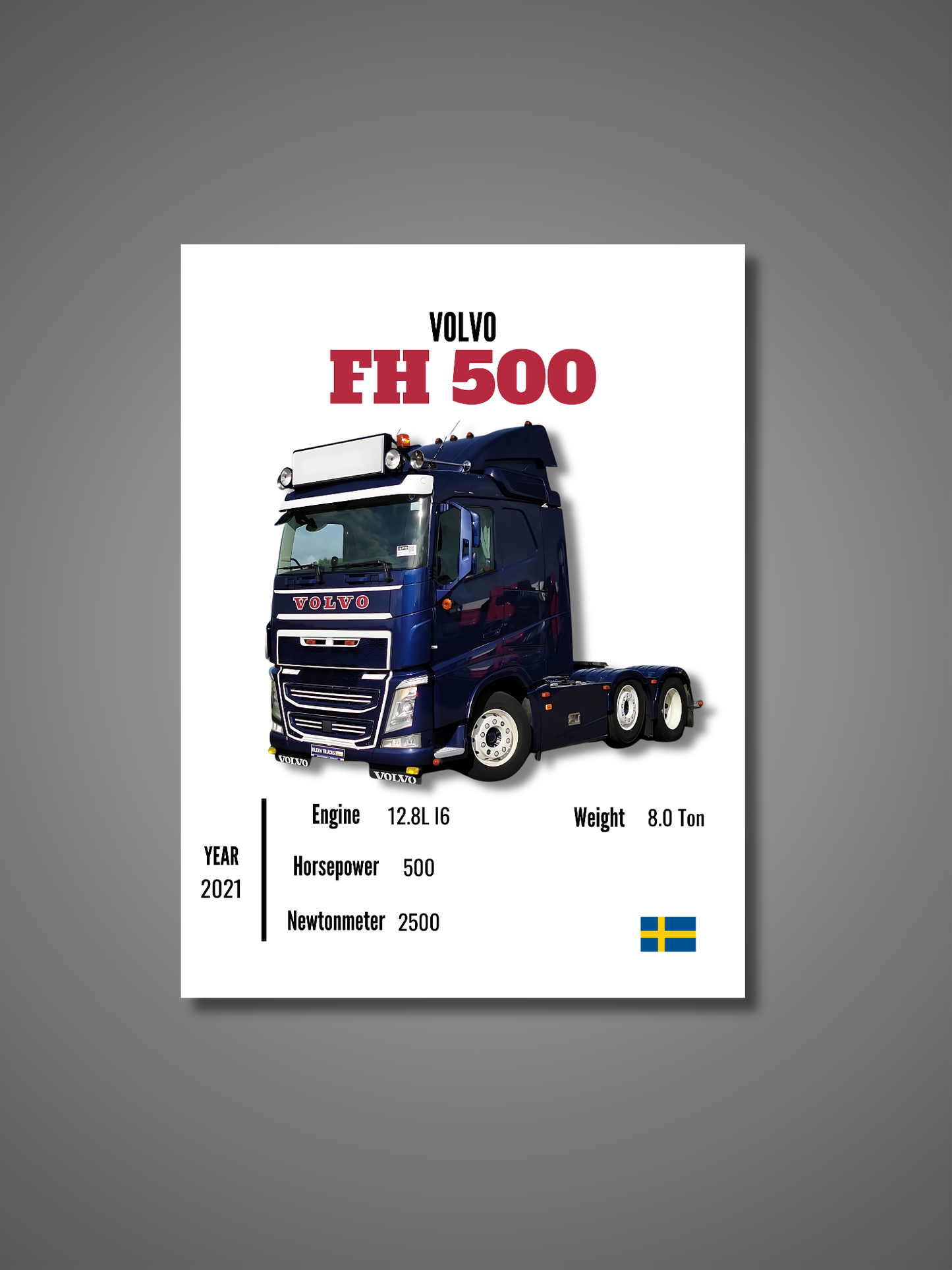 Volvo FH 500 - Wall Poster