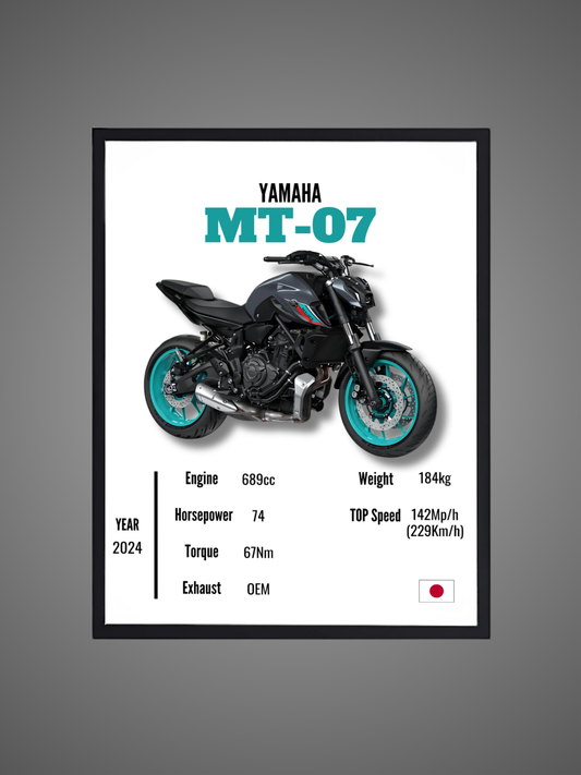 Yamaha MT-07 - Wall Poster